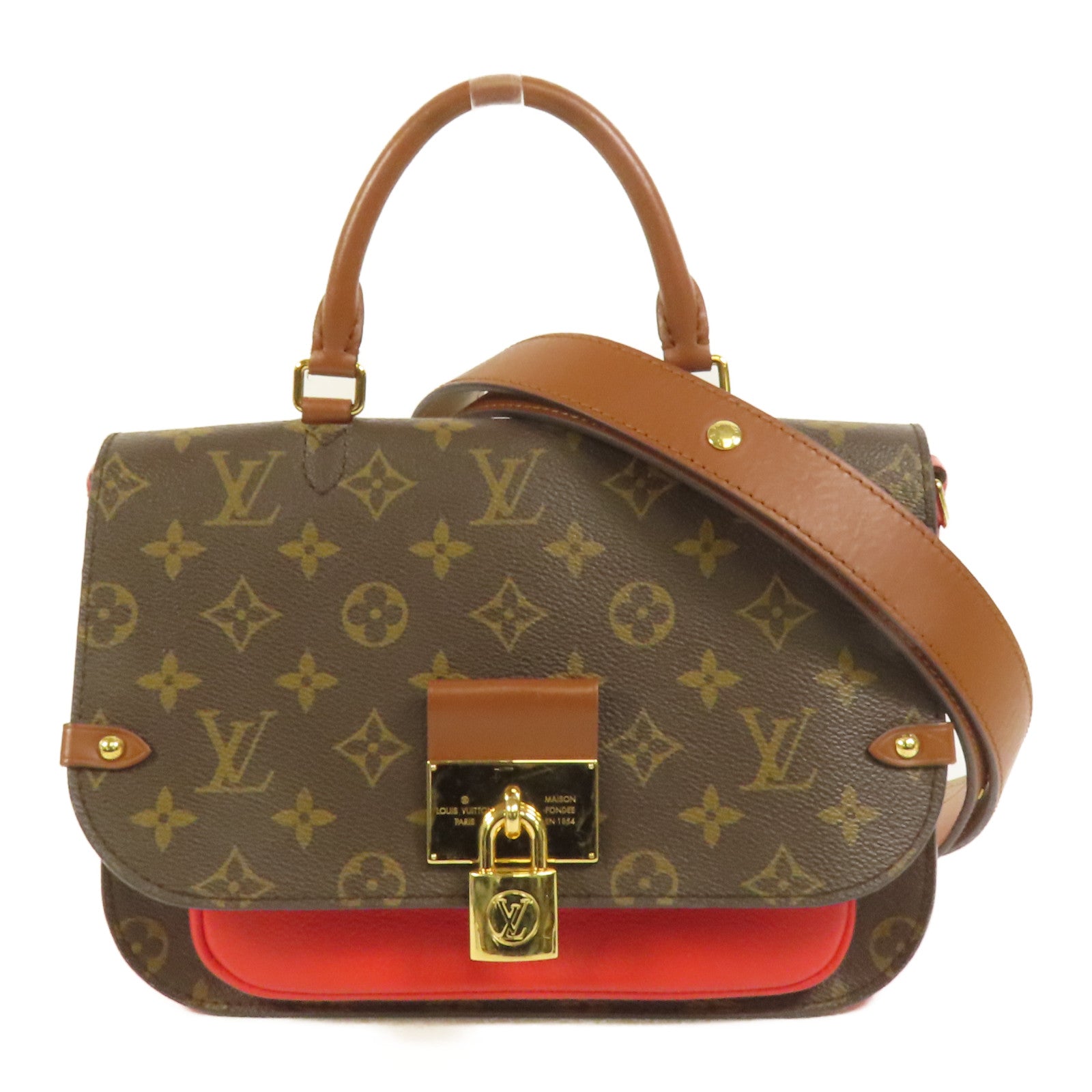 LOUIS VUITTON Monogram Vanguard金扣手挽肩背兩用袋