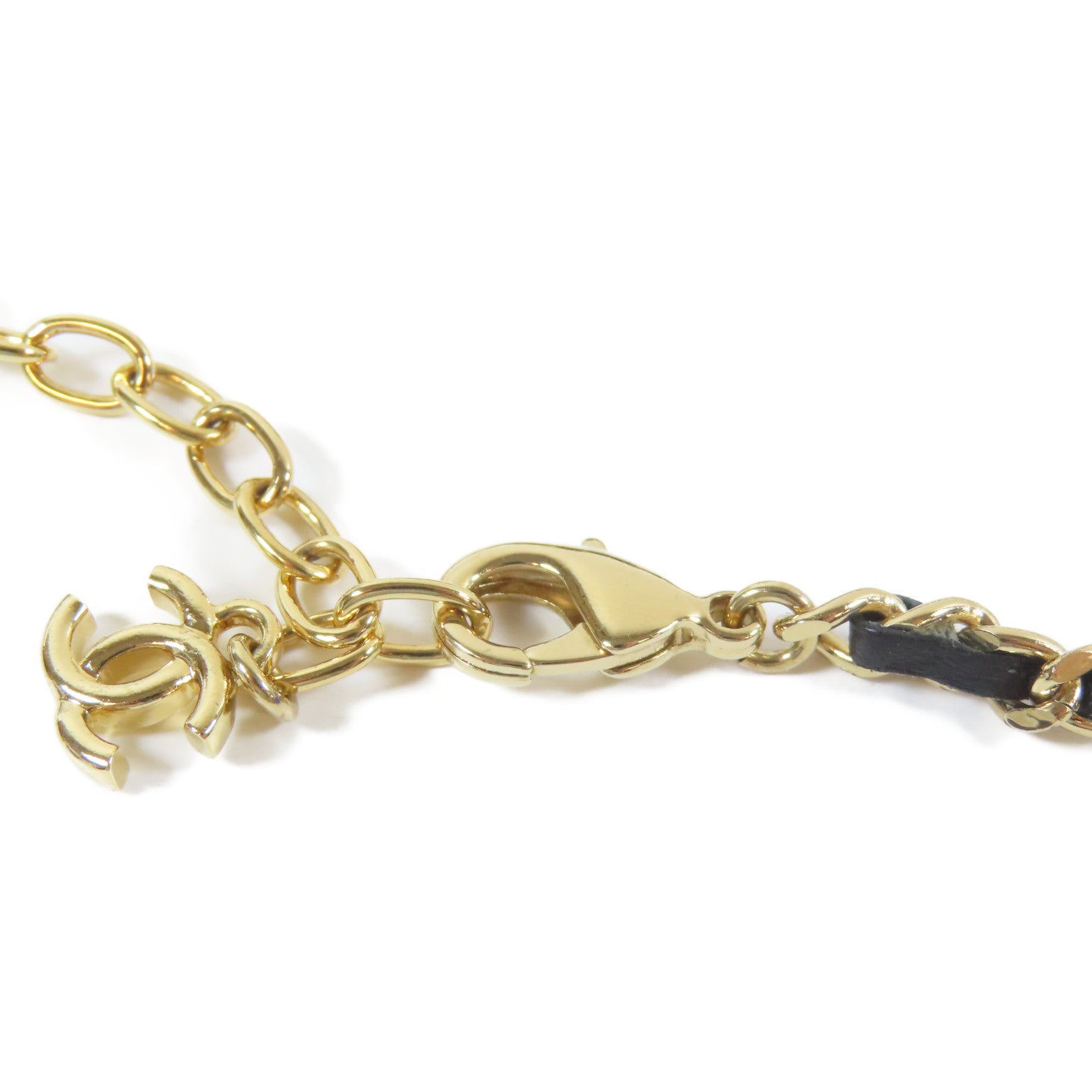 CHANEL 金屬Necklace項鍊黑色/金色