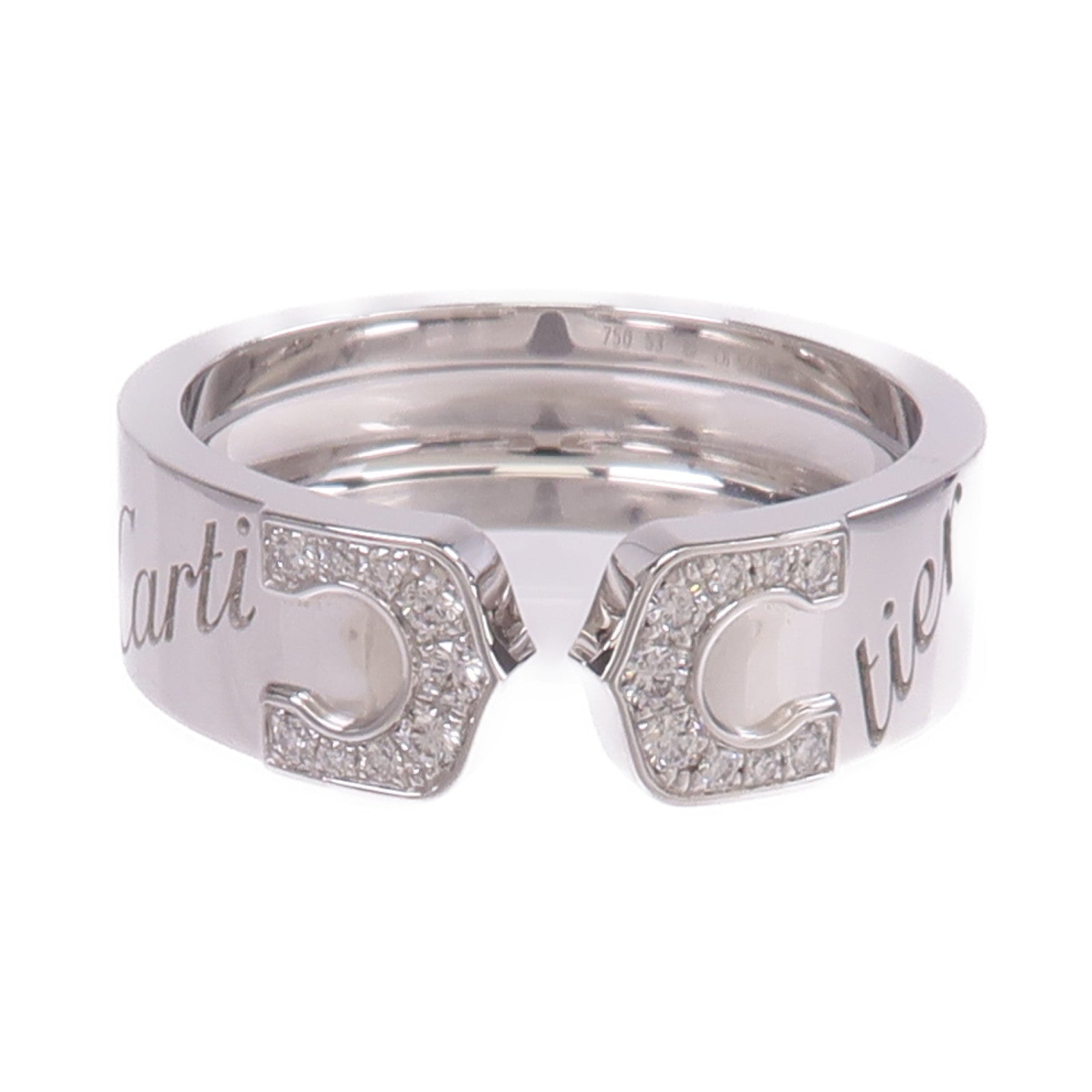 CARTIER 18K白金C2 Diamond Ring鑽石戒指Cartier#53/US#6.5