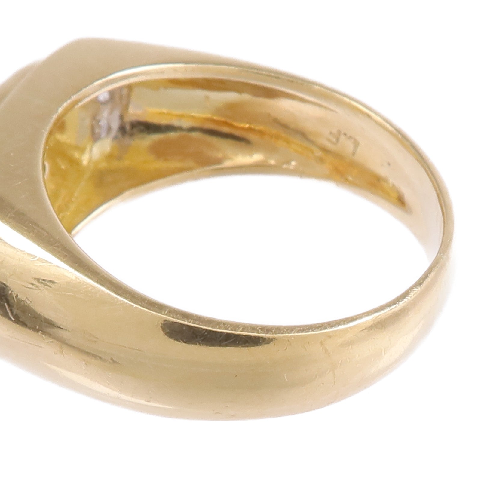 JEWELRY 18K黃金/白金Jade Diamond Ring翡翠/鑽石戒指US#6.25