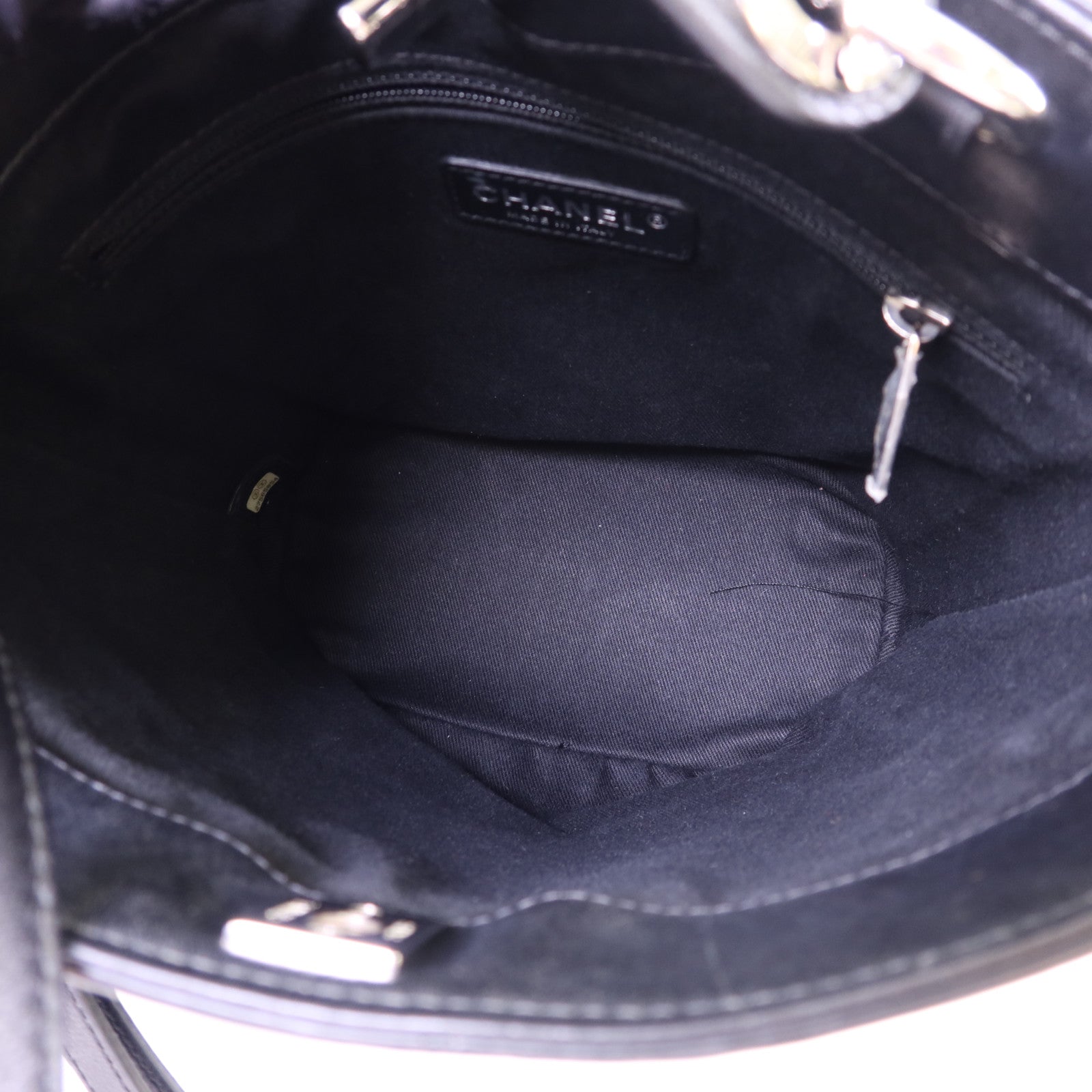 CHANEL 牛皮皮革2 Way Bucket Shoulder銀扣手挽肩背兩用袋