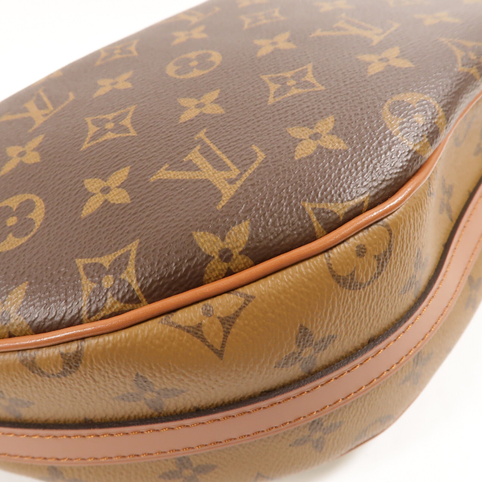 LOUIS VUITTON Monogram Reverse Loop Hobo手挽肩背兩用袋棕色