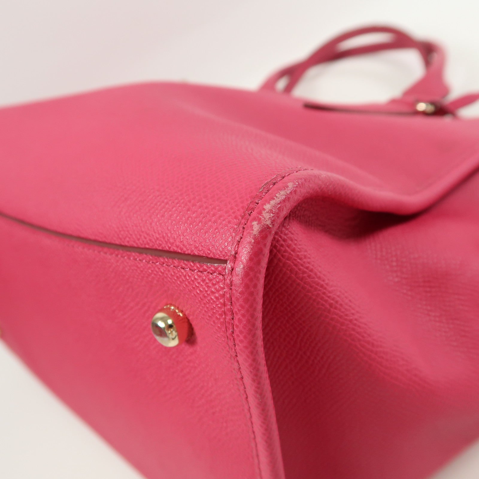 COACH 牛皮皮革2 Way Shoulder金扣手挽肩背兩用袋