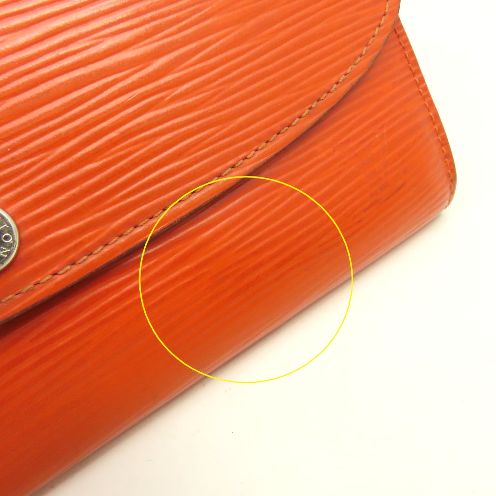 LOUIS VUITTON 【激減優惠】Epi Long Wallet銀扣長錢包橙色