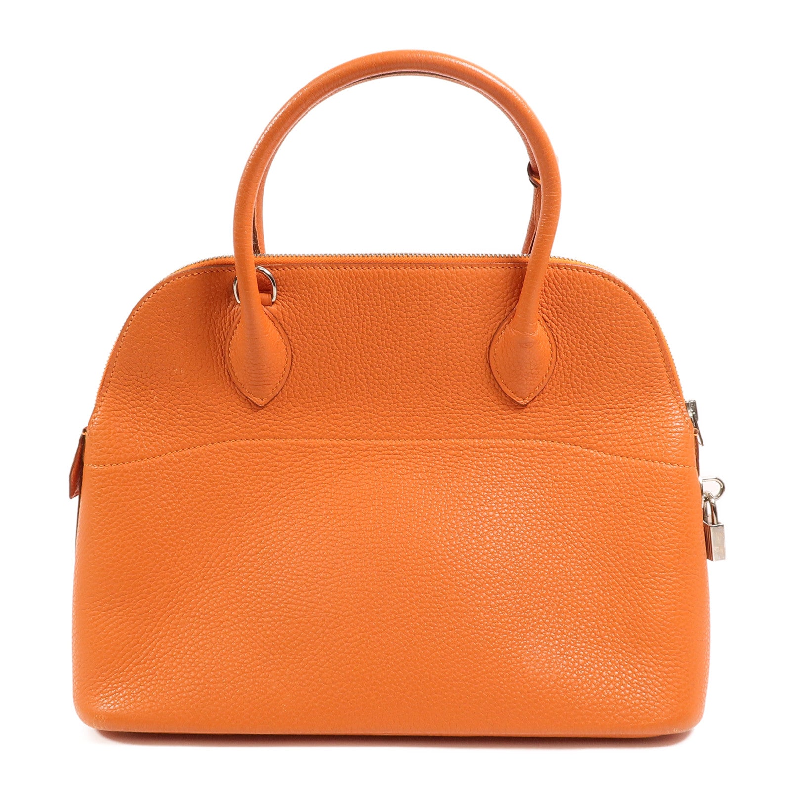 HERMES Clemence皮革Bolide 31手挽肩背兩用袋Orange