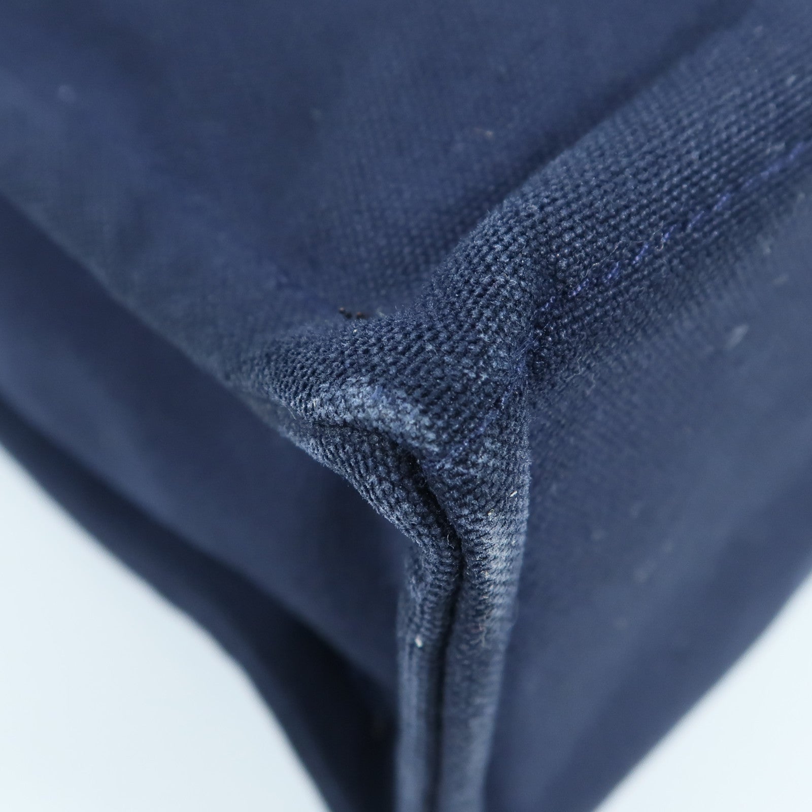 HERMES 帆布Fourre Tout Tote PM銀扣手挽袋Navy/Brown