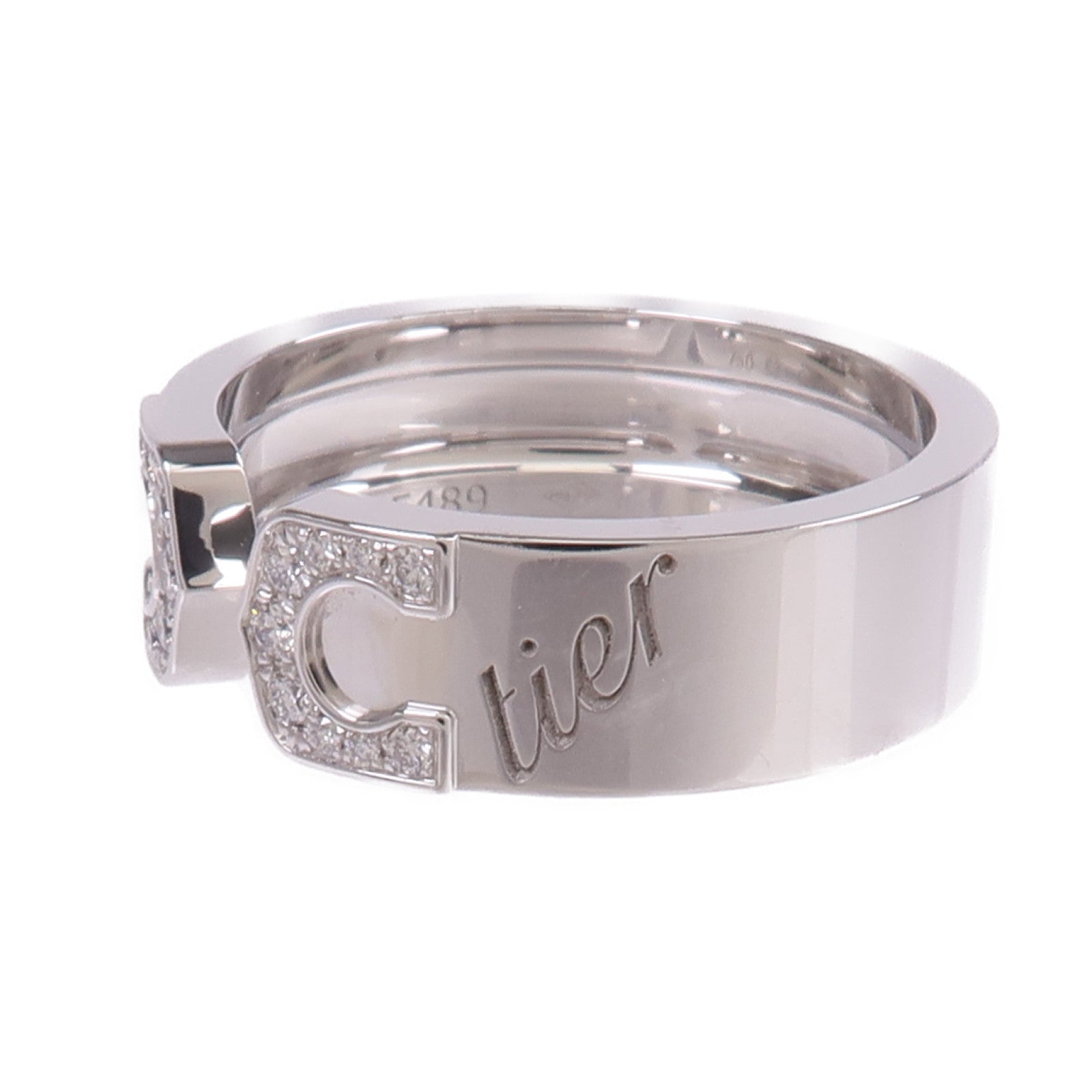CARTIER 18K白金C2 Diamond Ring鑽石戒指Cartier#53/US#6.5