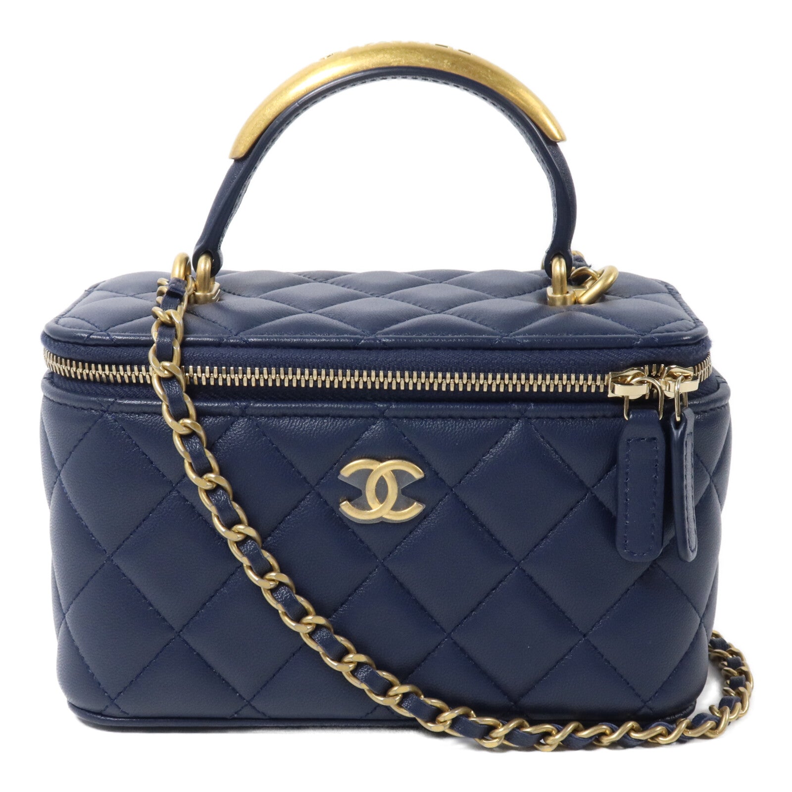CHANEL 羊皮皮革Vanity Case手挽肩背兩用袋