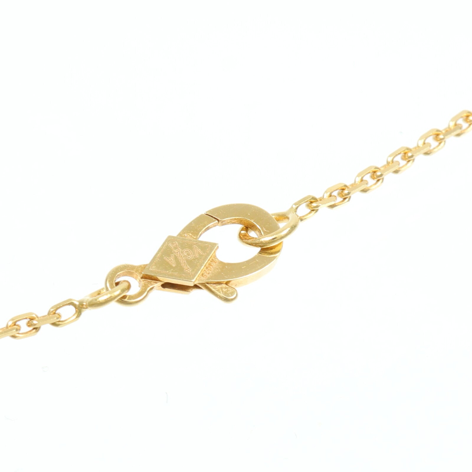 Van Cleef & Arpels 18K黃金Vintage Alhambra Pendant紅玉髓項鏈