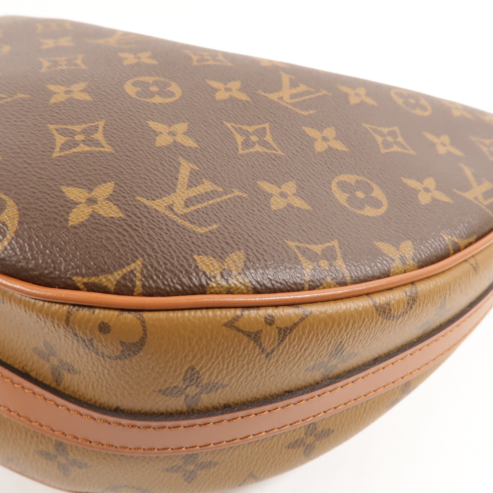 LOUIS VUITTON Monogram Reverse Loop Hobo手挽肩背兩用袋棕色