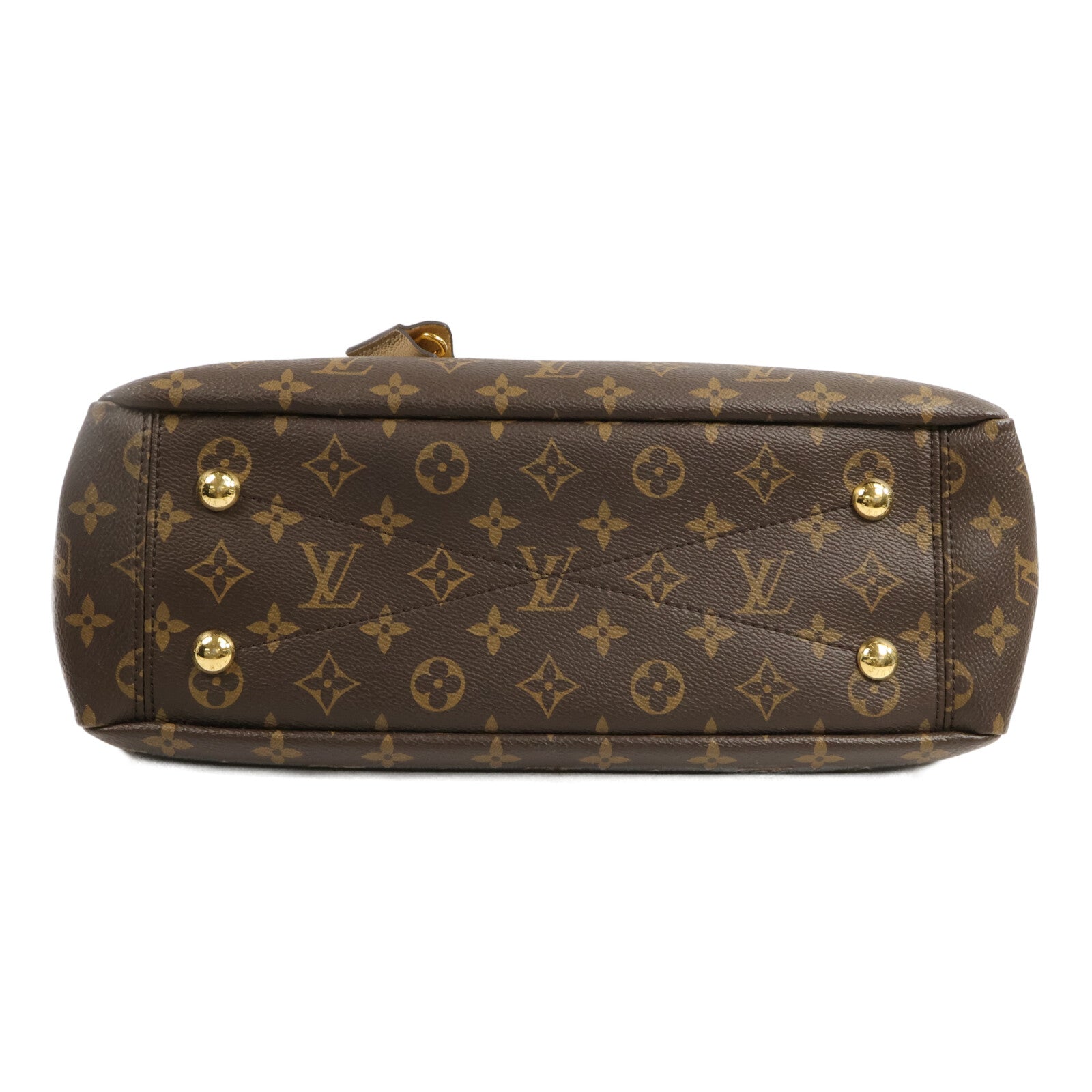 LOUIS VUITTON 牛皮皮革/Monogram Pallas Shopper鏈帶手挽袋
