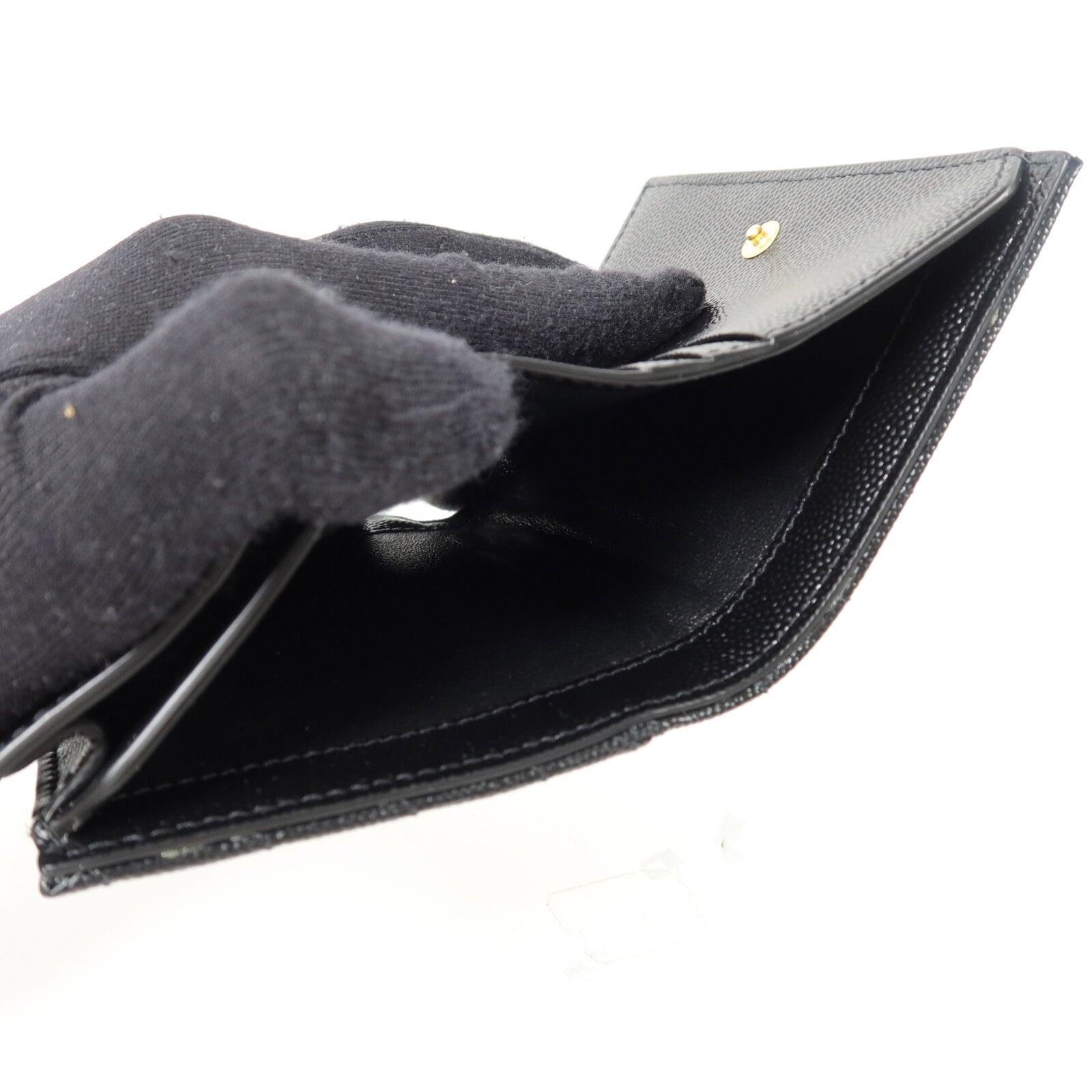 SAINT LAURENT 牛皮皮革Cassandre Matelasse Flap Card Case錢包