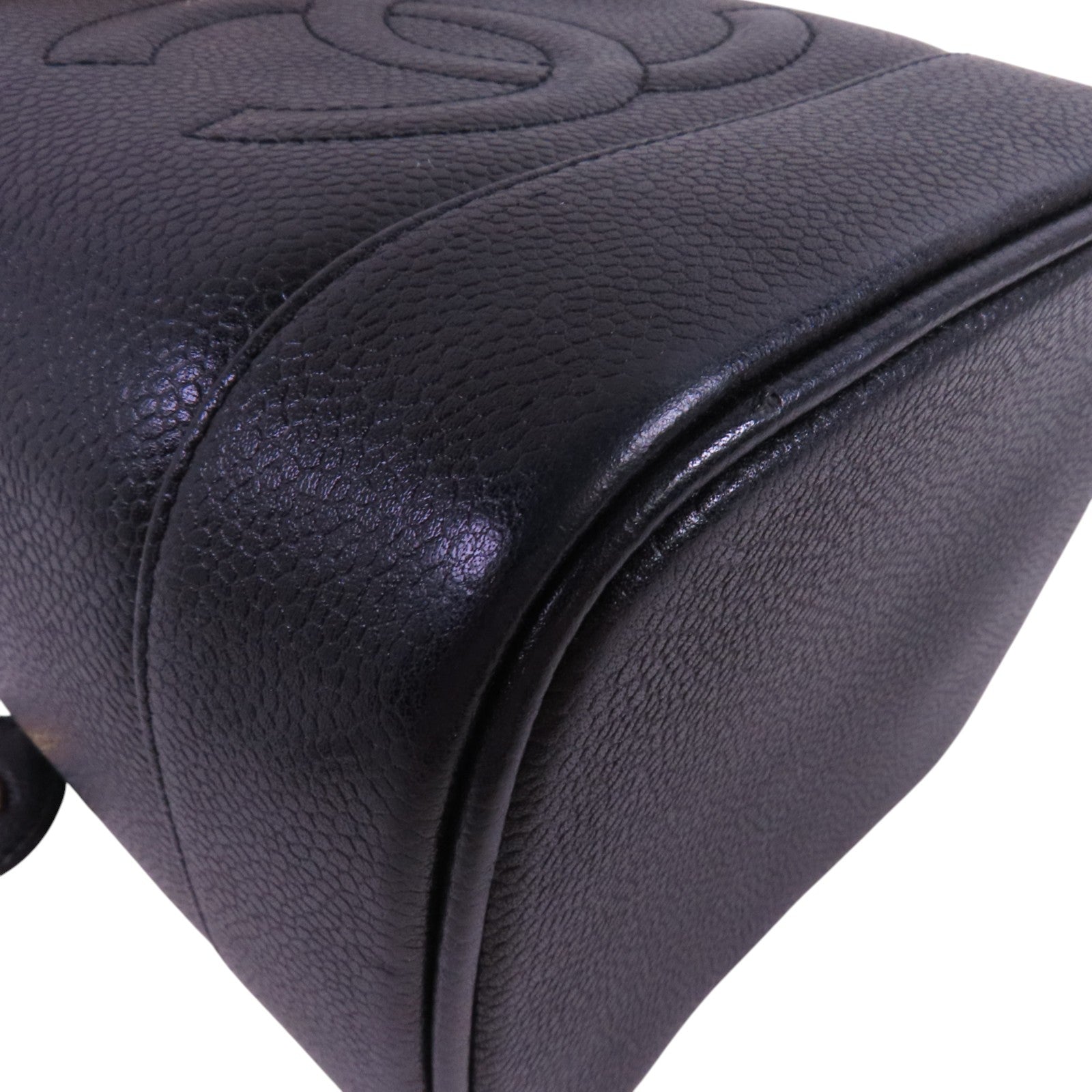 CHANEL 牛皮皮革Vintage Vanity金扣手挽袋