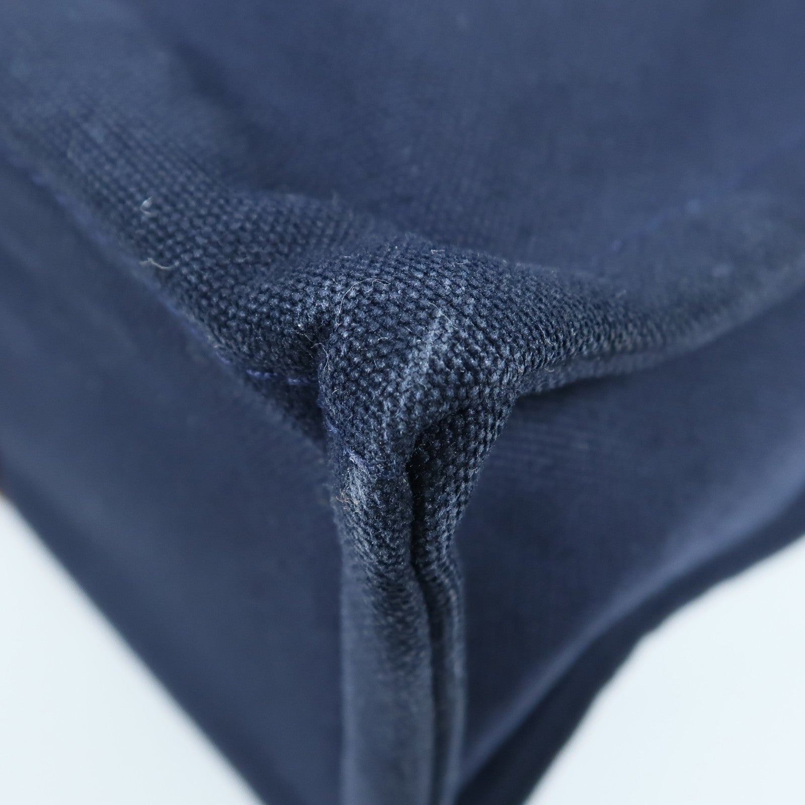 HERMES 帆布Fourre Tout Tote PM銀扣手挽袋Navy/Brown