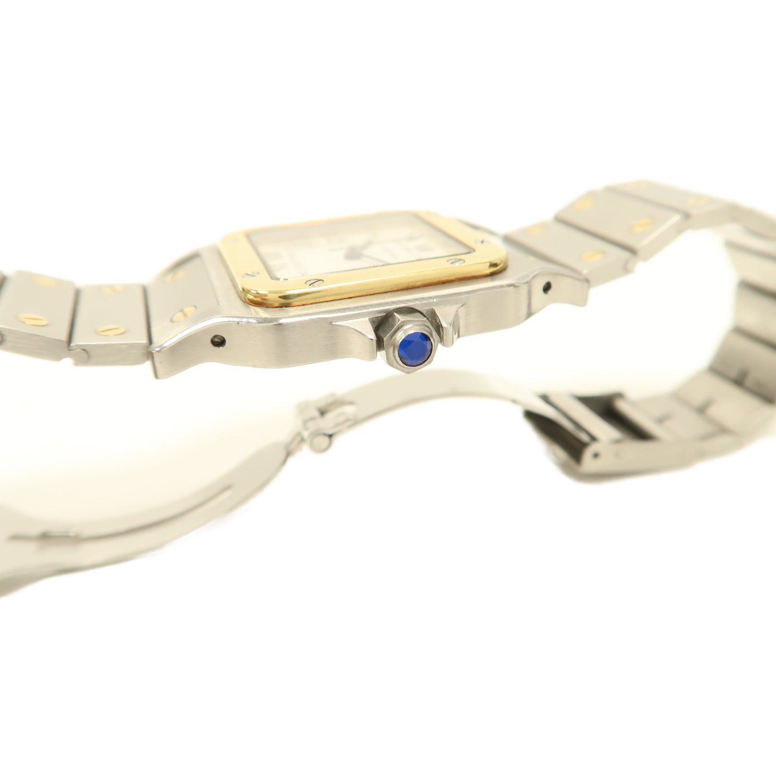 CARTIER 不鏽鋼Santos Galbee手錶自動機芯白色