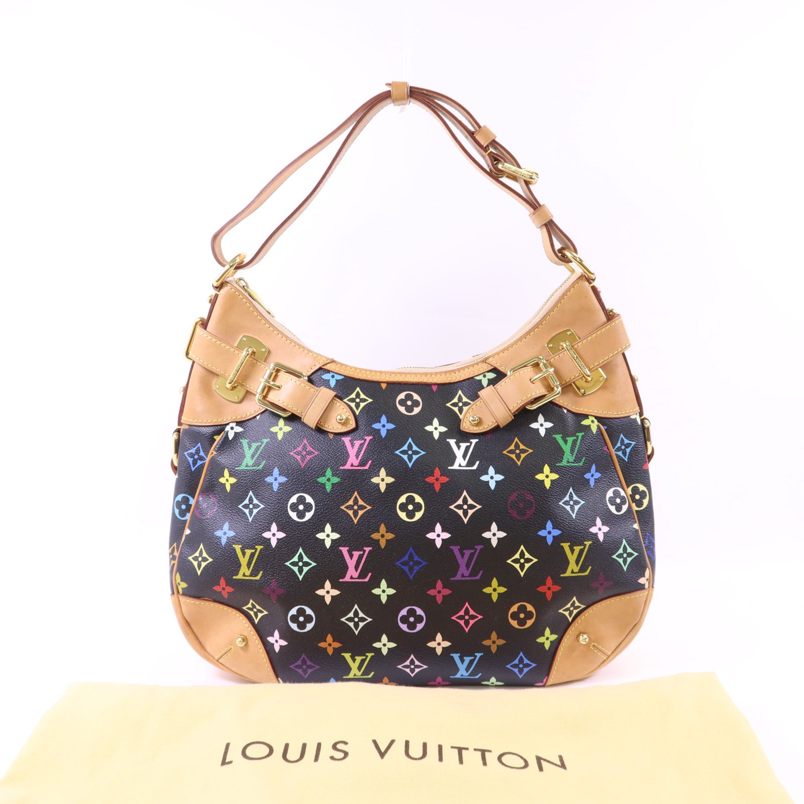 LOUIS VUITTON Monogram Multicolore Greta金扣肩背袋