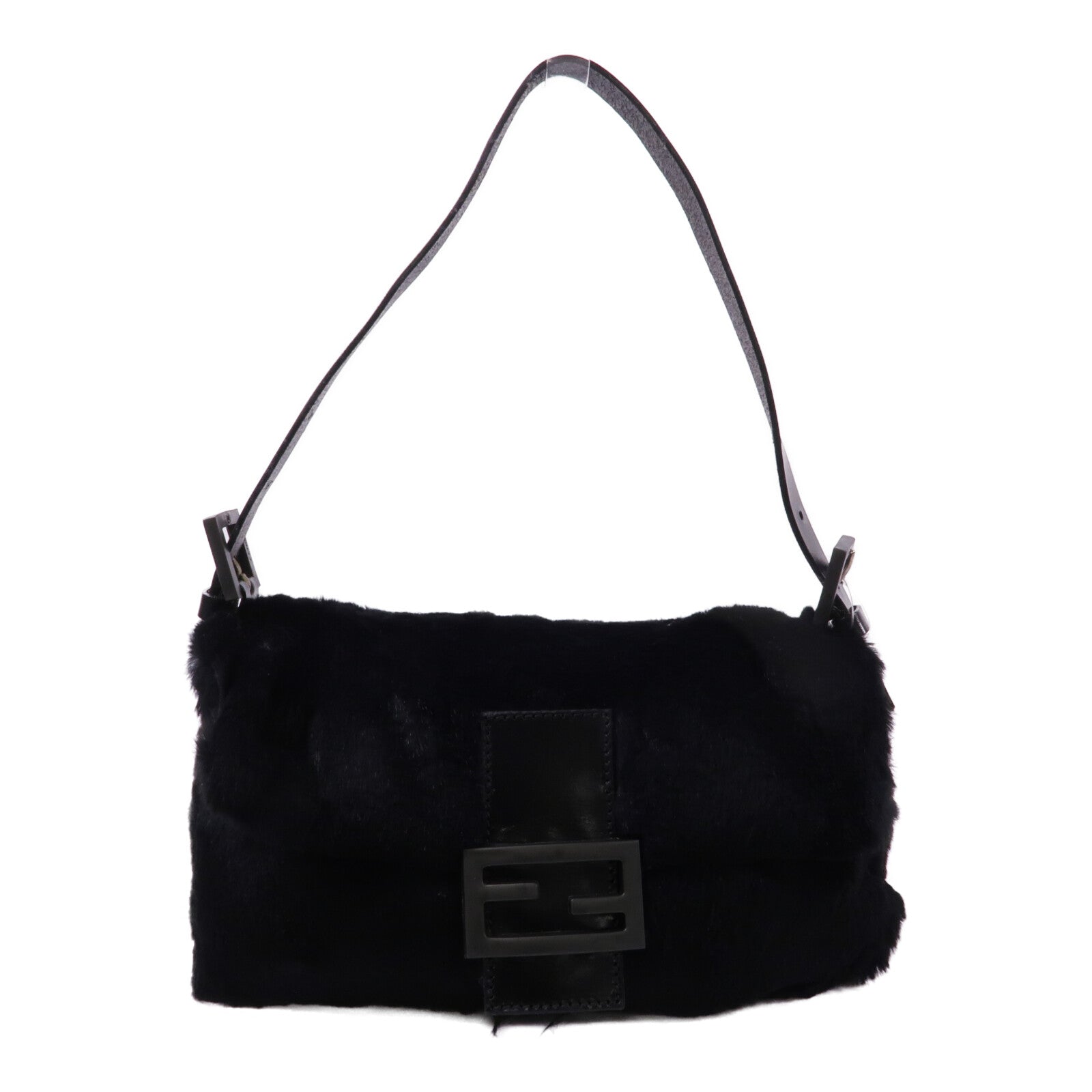 FENDI 兔毛Baguette Bag肩背袋