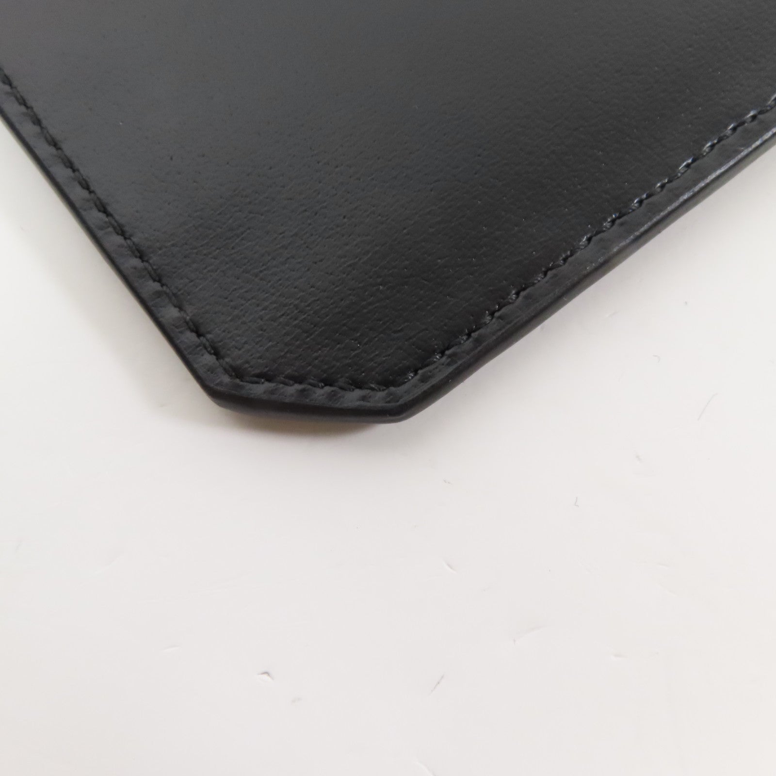 SAINT LAURENT 皮革Zip Card Case銀扣卡片套