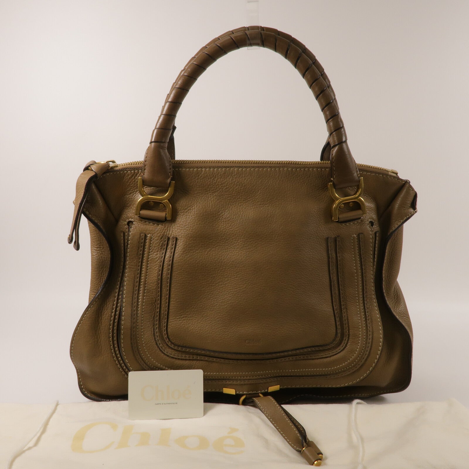 Chloe 牛皮皮革Marice手挽袋