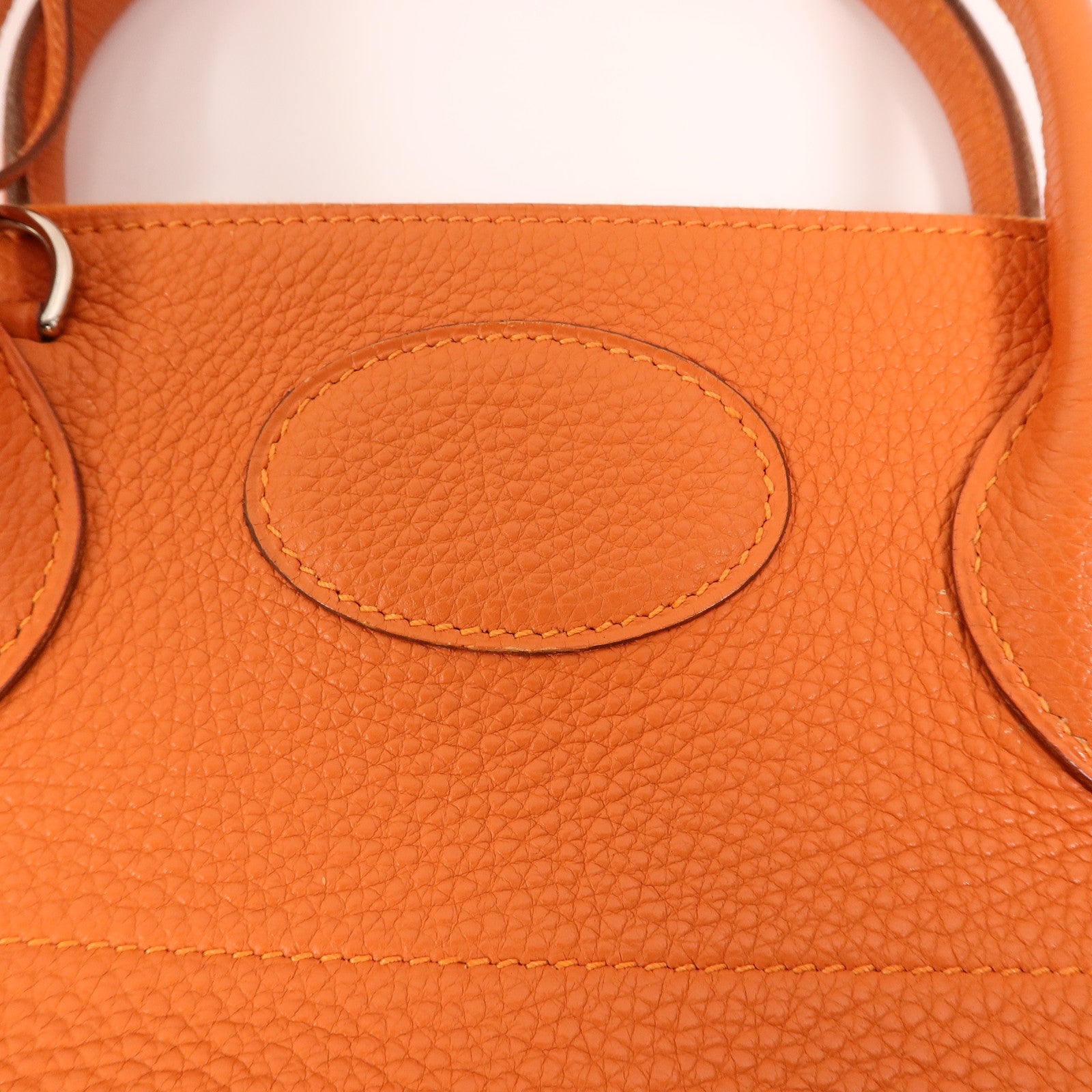 HERMES Clemence皮革Bolide 31手挽肩背兩用袋Orange