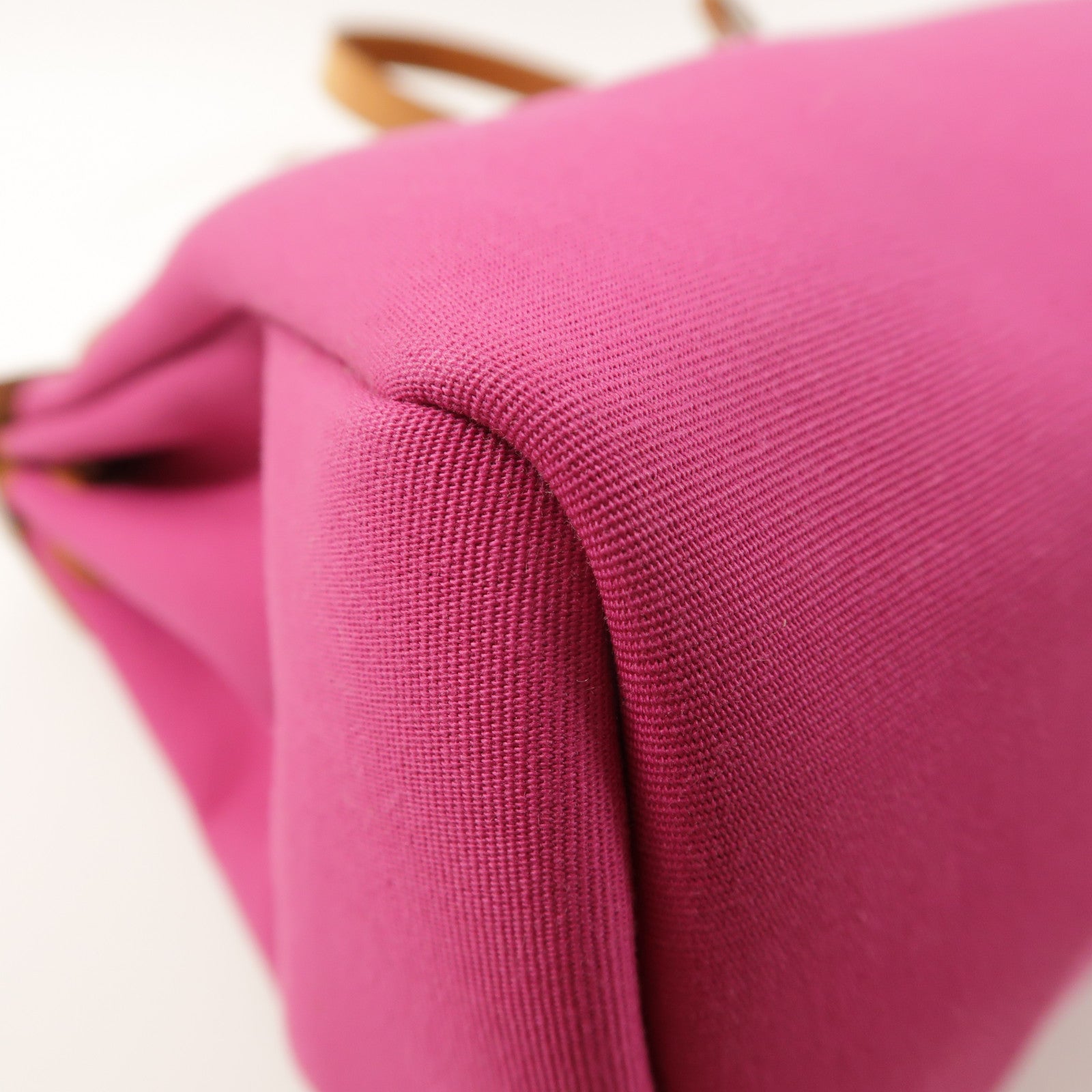 HERMES 帆布Herbag PM銀扣手挽肩背兩用袋Magnolia
