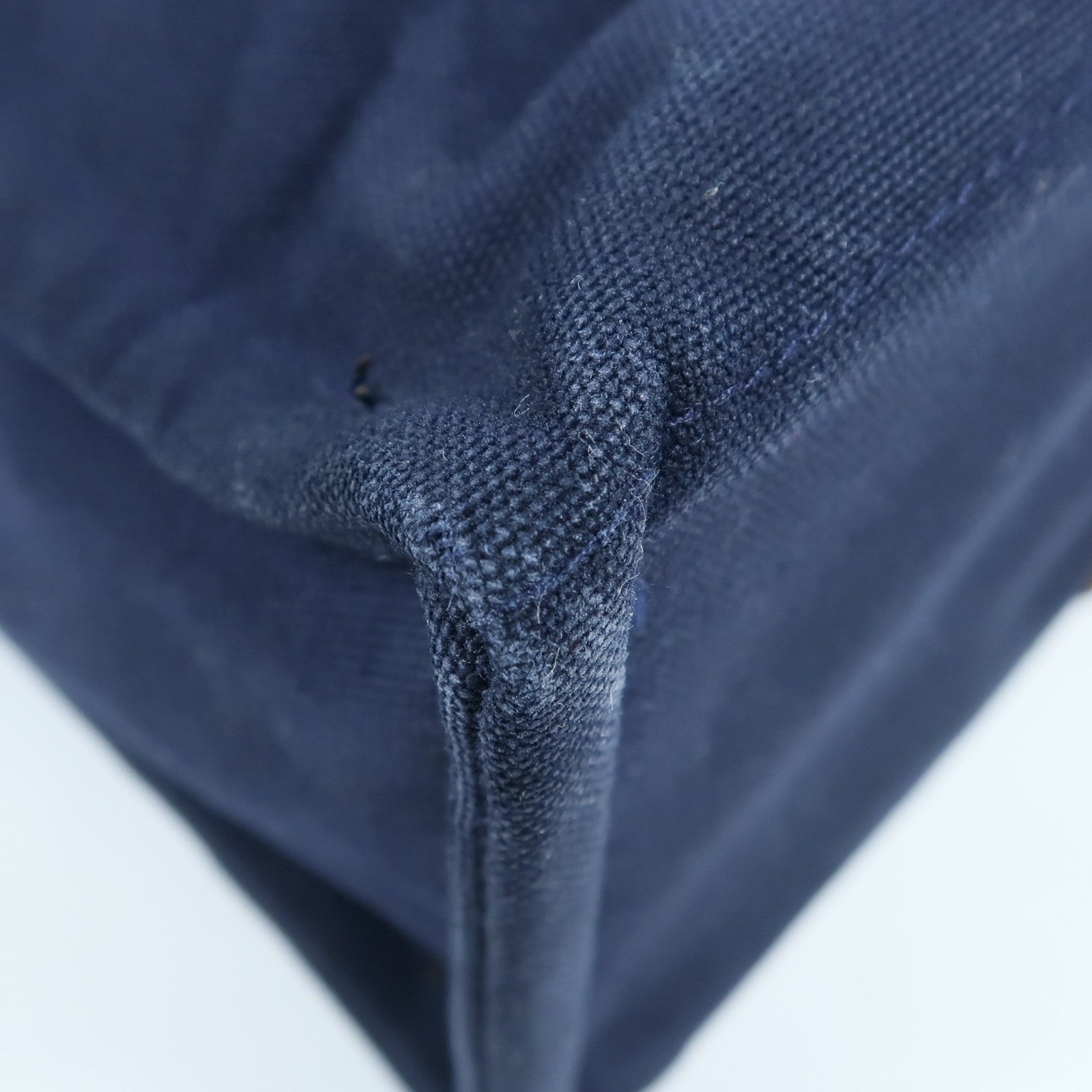 HERMES 帆布Fourre Tout Tote PM銀扣手挽袋Navy/Brown