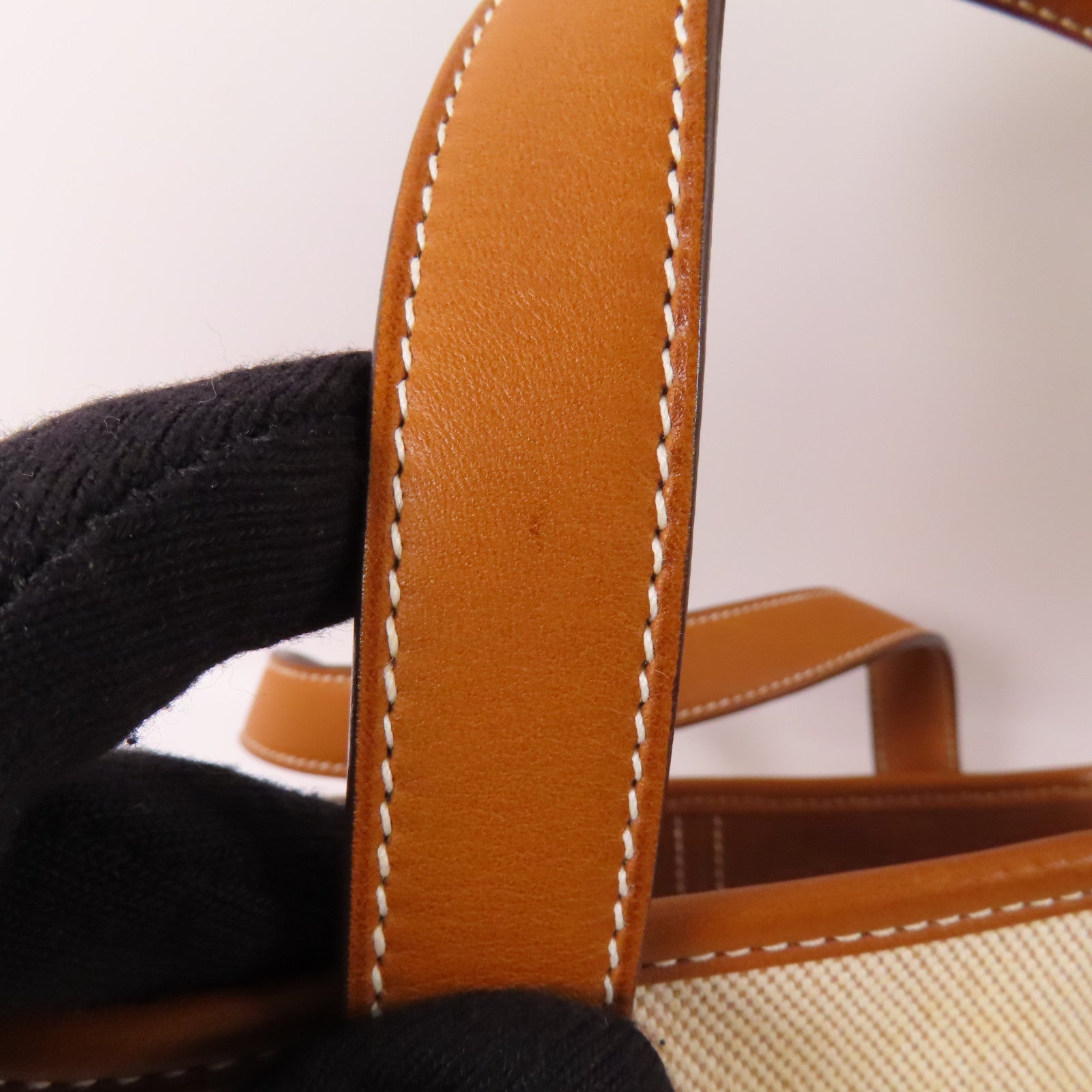 HERMES 帆布Handbag銀扣手挽袋