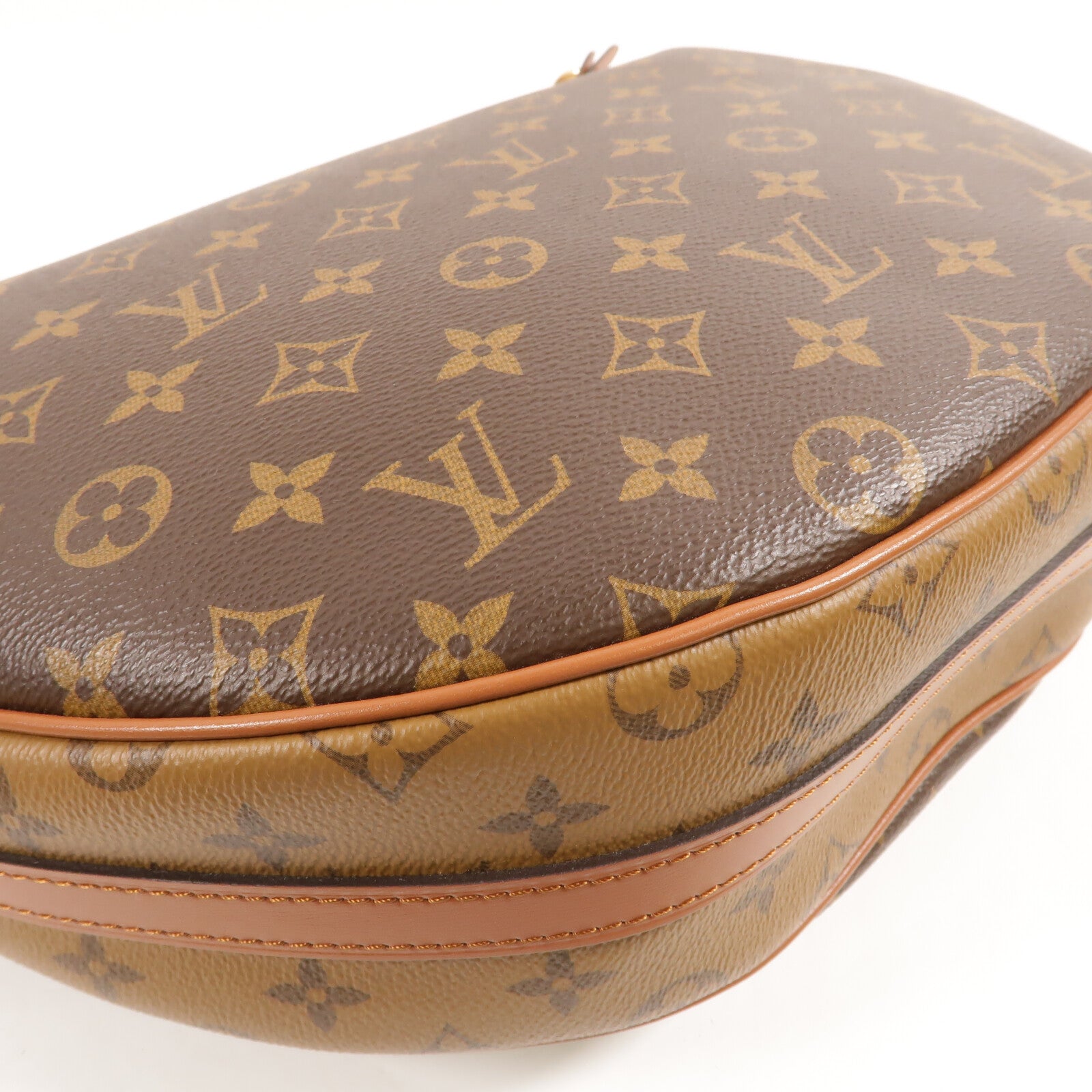LOUIS VUITTON Monogram Reverse Loop Hobo手挽肩背兩用袋棕色