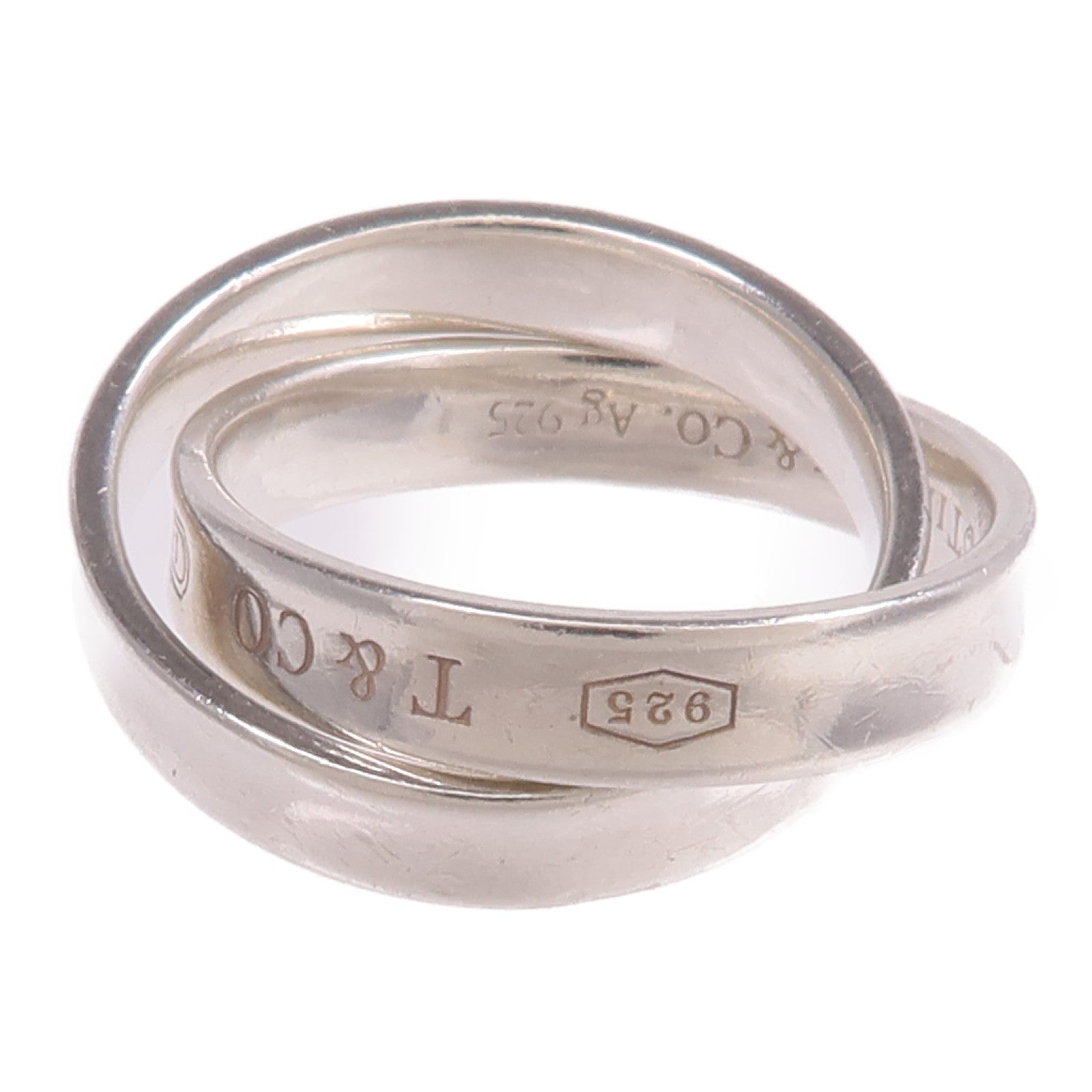TIFFANY＆CO 925純銀1837 Double Silver Ring戒指