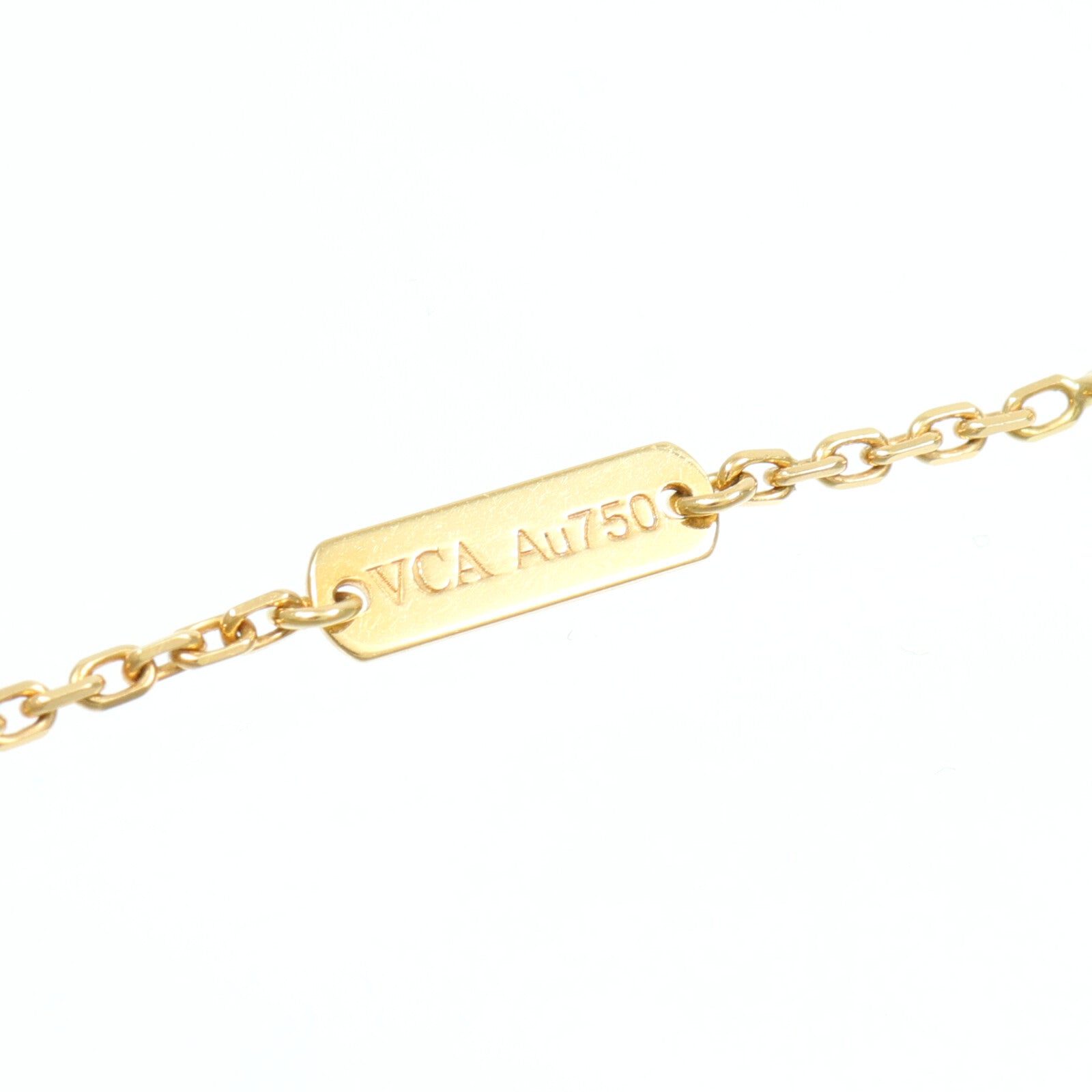 Van Cleef & Arpels 18K黃金Vintage Alhambra Pendant紅玉髓項鏈