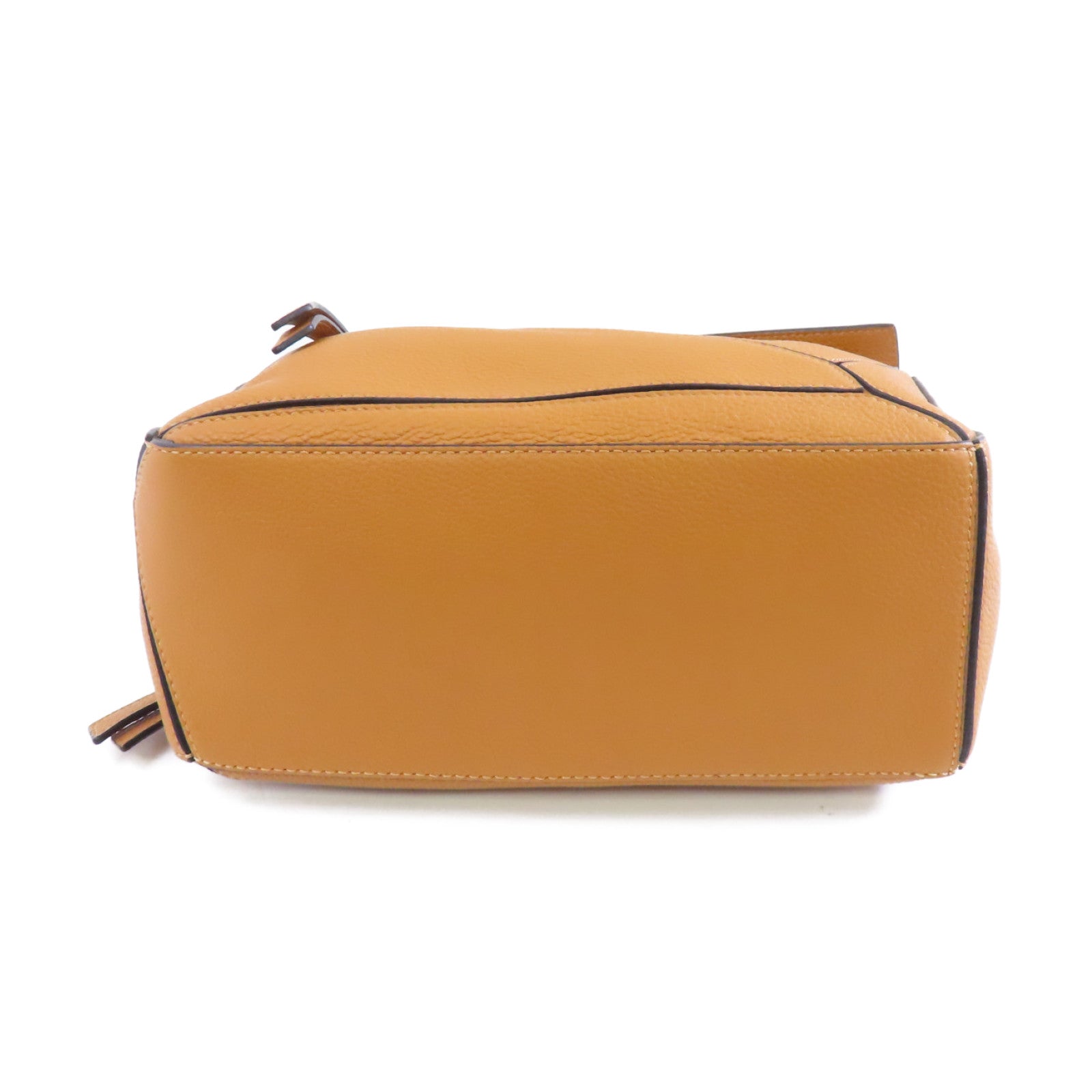 LOEWE 牛皮皮革Puzzle Small金扣手挽肩背兩用袋棕色