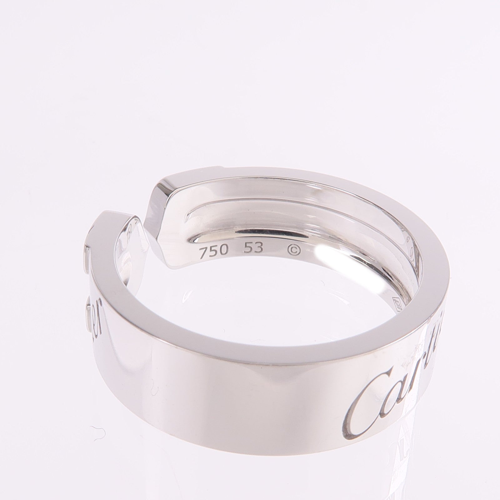 CARTIER 18K白金C2 Diamond Ring鑽石戒指Cartier#53/US#6.5