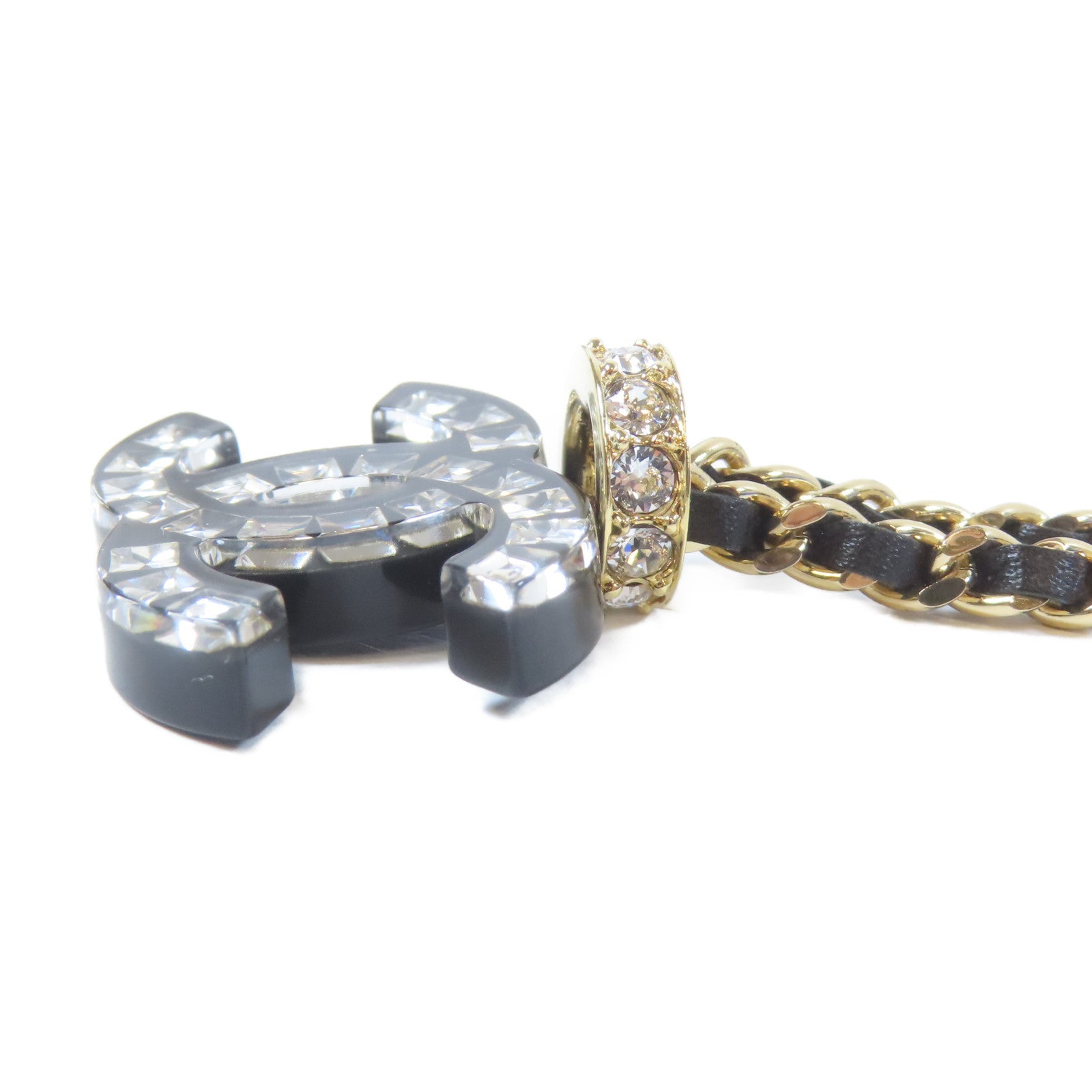 CHANEL 金屬Necklace項鍊黑色/金色