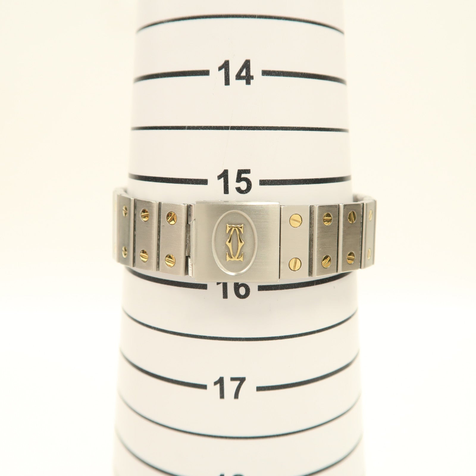 CARTIER 不鏽鋼Santos Galbee手錶自動機芯白色