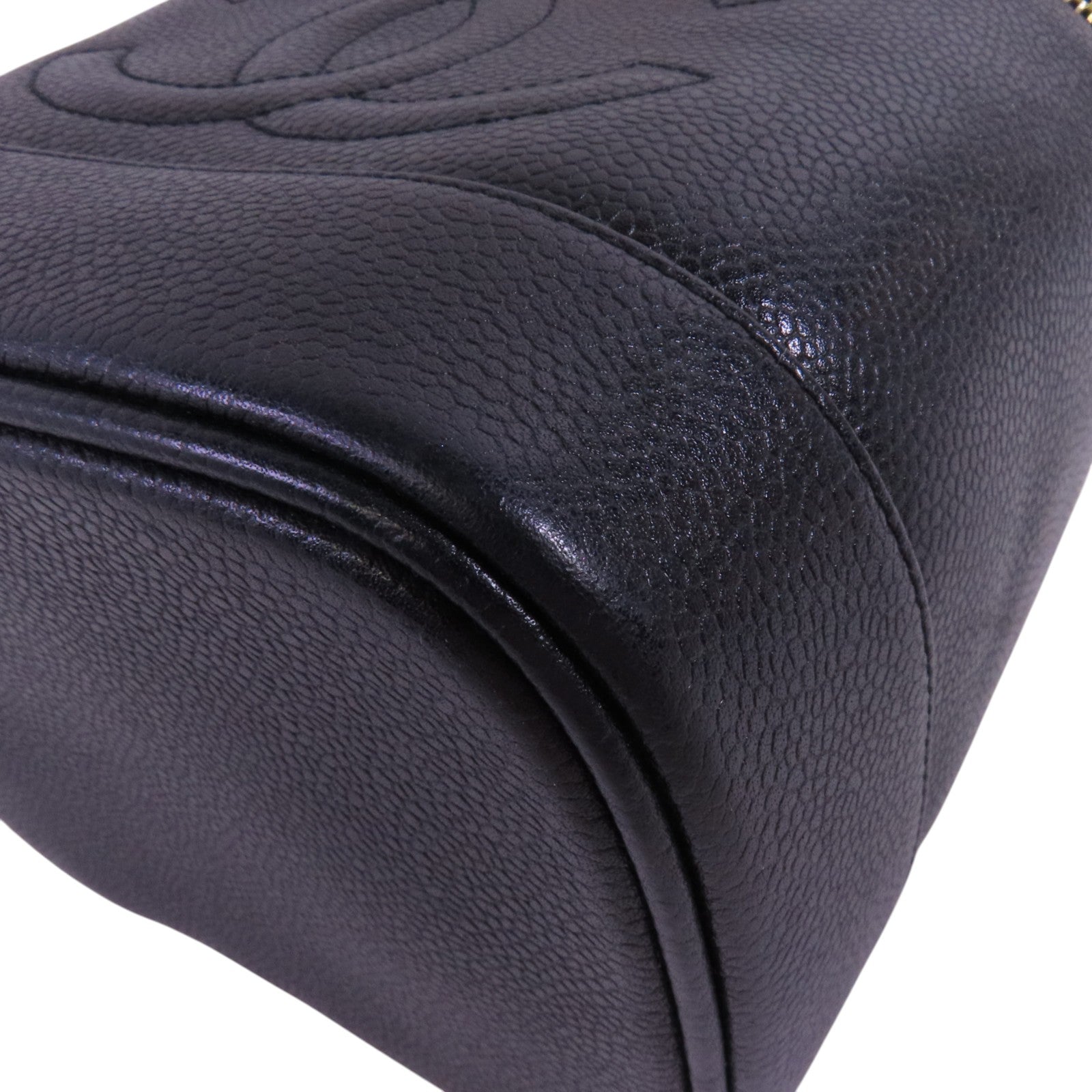 CHANEL 牛皮皮革Vintage Vanity金扣手挽袋