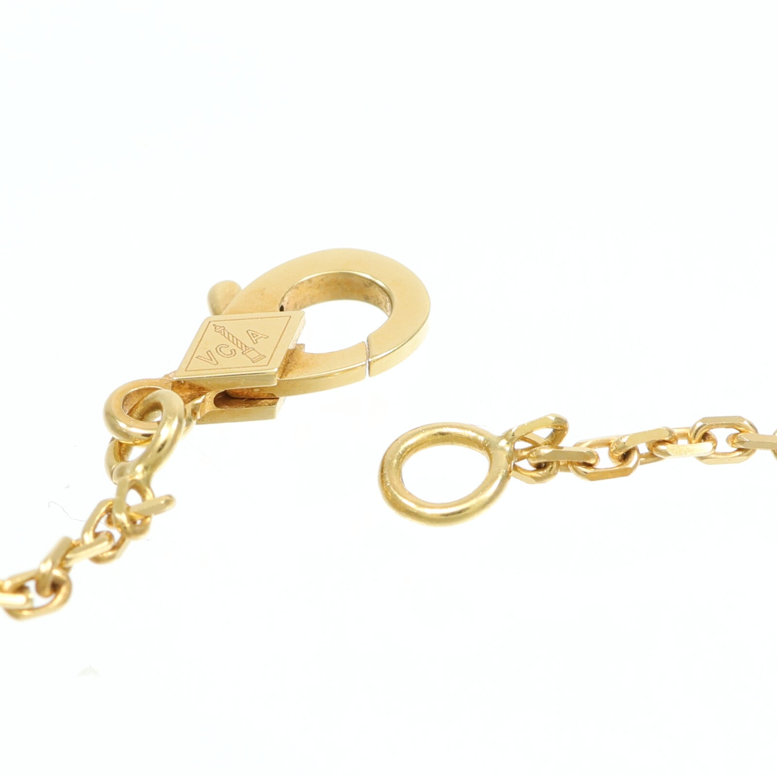 Van Cleef & Arpels 18K黃金Vintage Alhambra Pendant紅玉髓項鏈