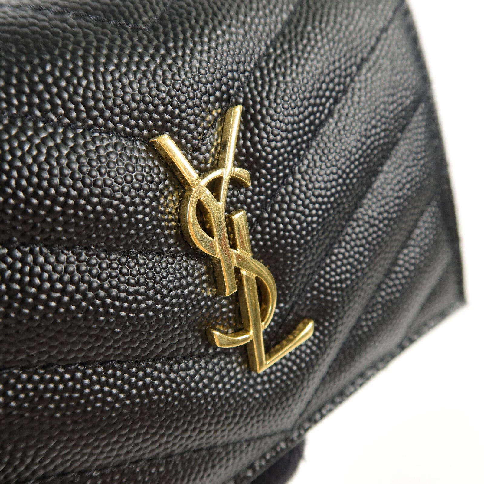 SAINT LAURENT 牛皮皮革Cassandre Matelasse Flap Card Case錢包