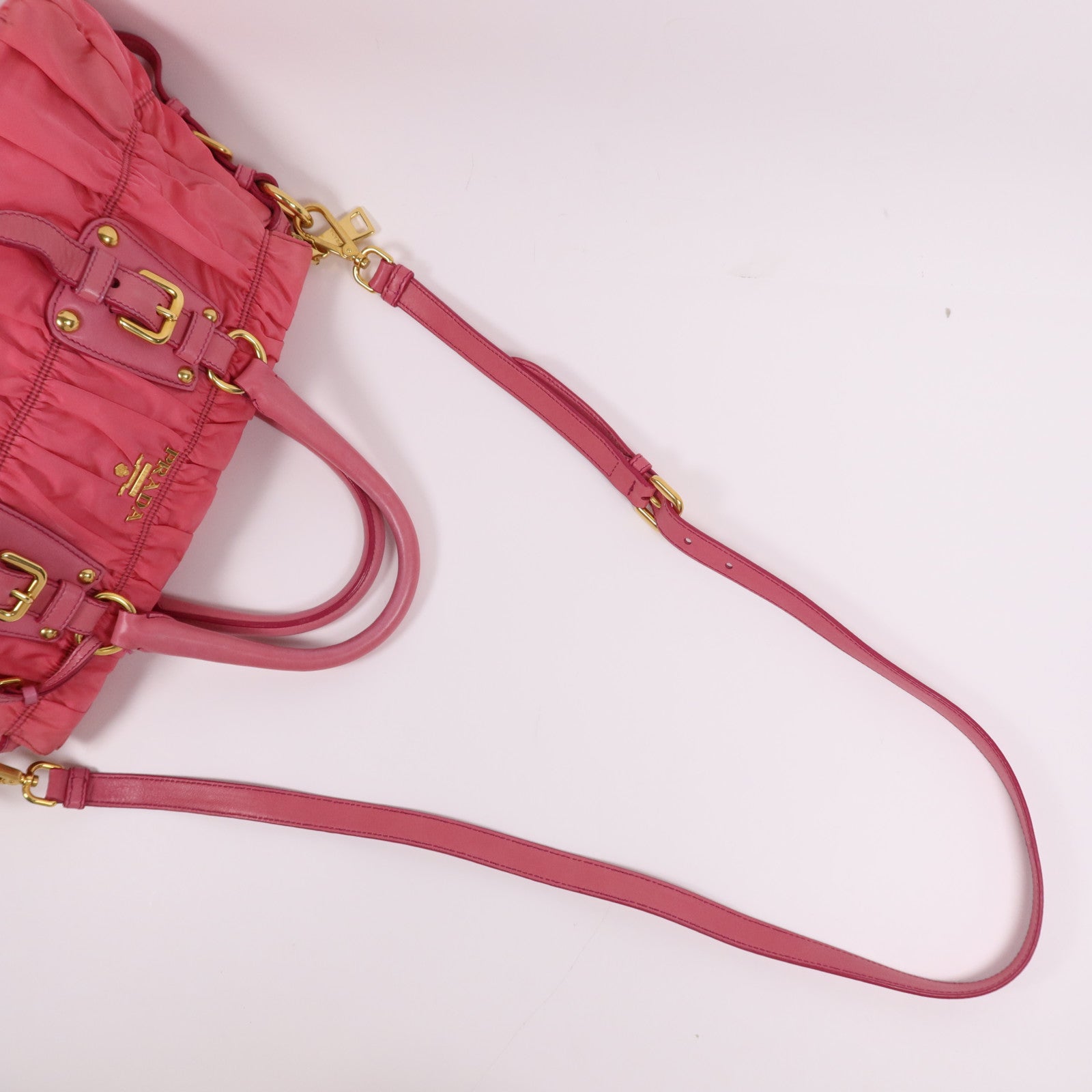 PRADA 尼龍2 Way Shoulder Bag金扣手挽肩背兩用袋