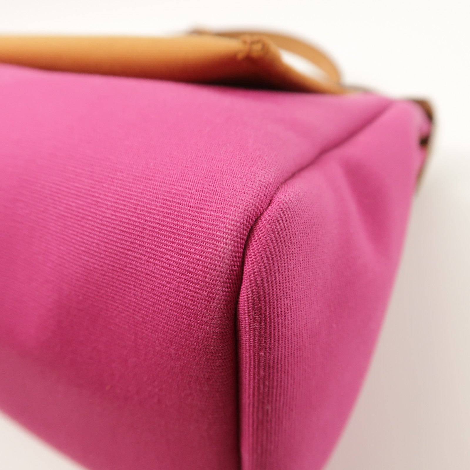 HERMES 帆布Herbag PM銀扣手挽肩背兩用袋Magnolia