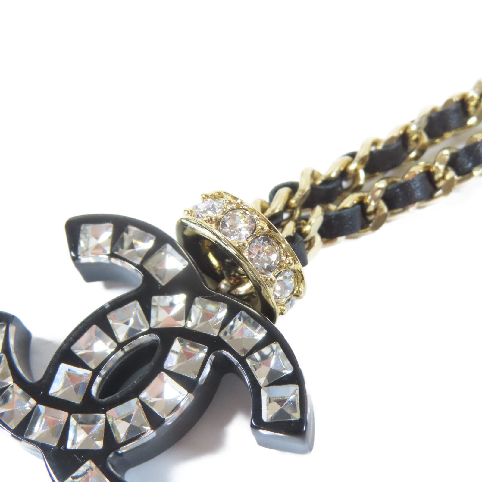 CHANEL 金屬Necklace項鍊黑色/金色