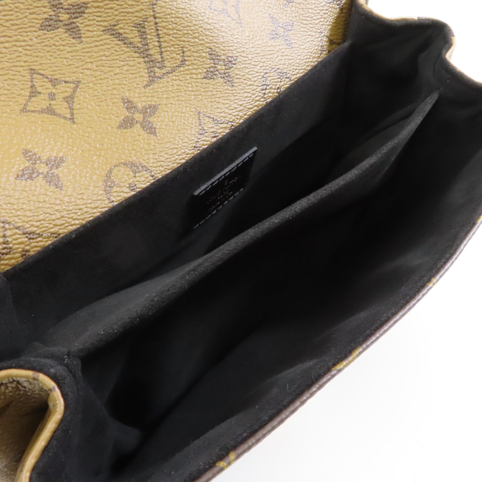 LOUIS VUITTON Monogram Reverse Pochette Metis金扣手挽肩背兩用袋啡色