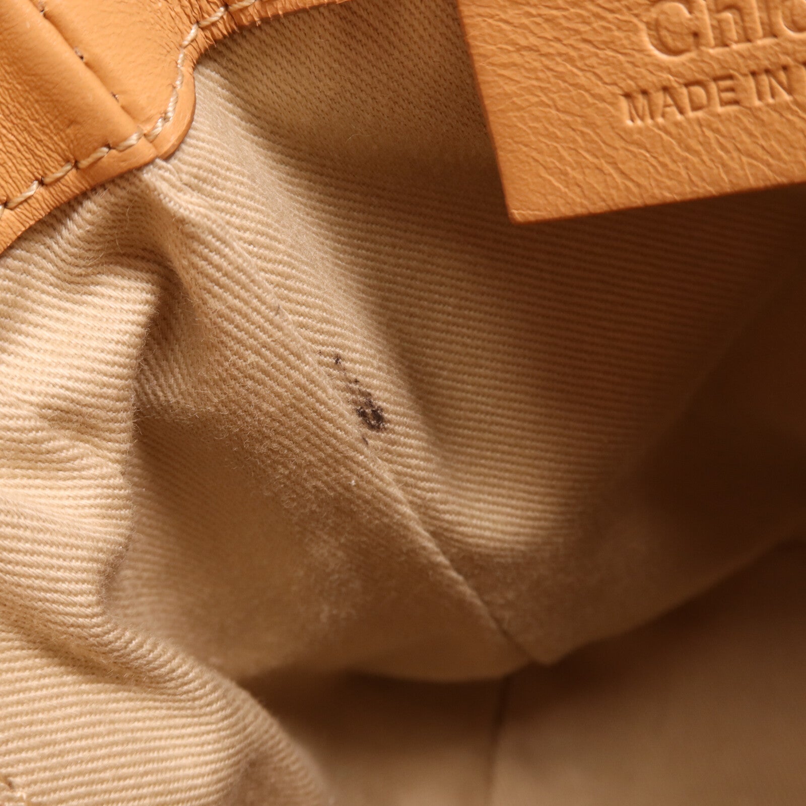 Chloe 牛皮皮革Backpack金扣背包