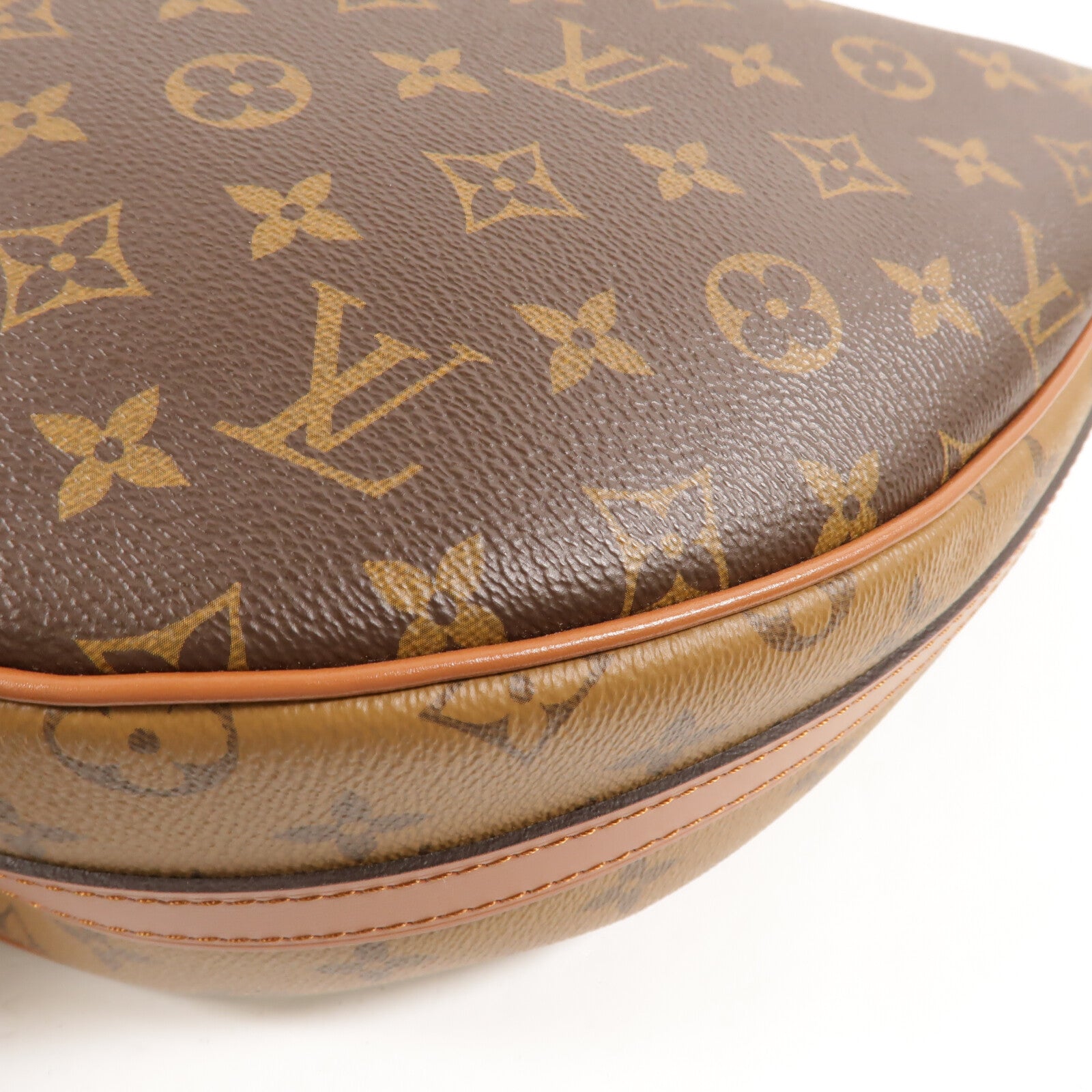 LOUIS VUITTON Monogram Reverse Loop Hobo手挽肩背兩用袋棕色