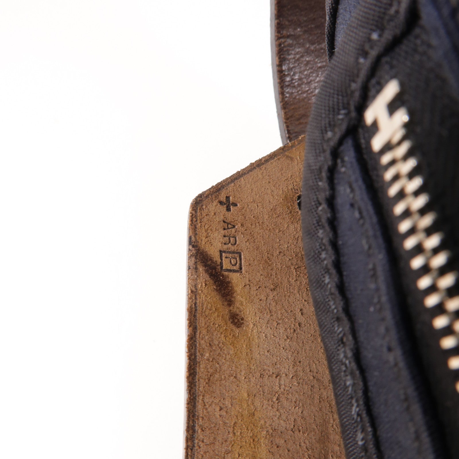 HERMES 帆布Herbag PM銀扣手挽肩背兩用袋藍色