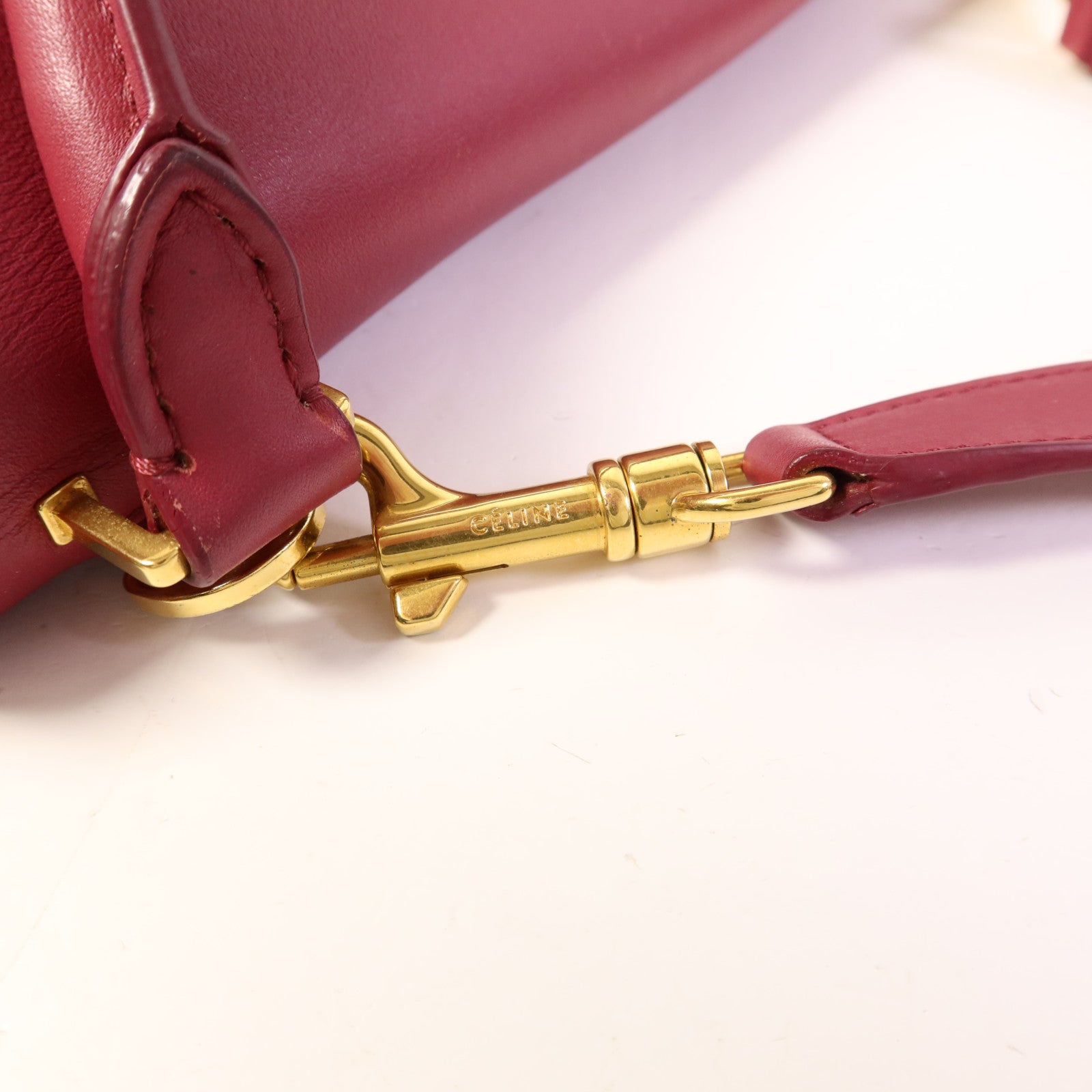 CELINE 牛皮皮革Trapeze金扣手挽肩背兩用袋