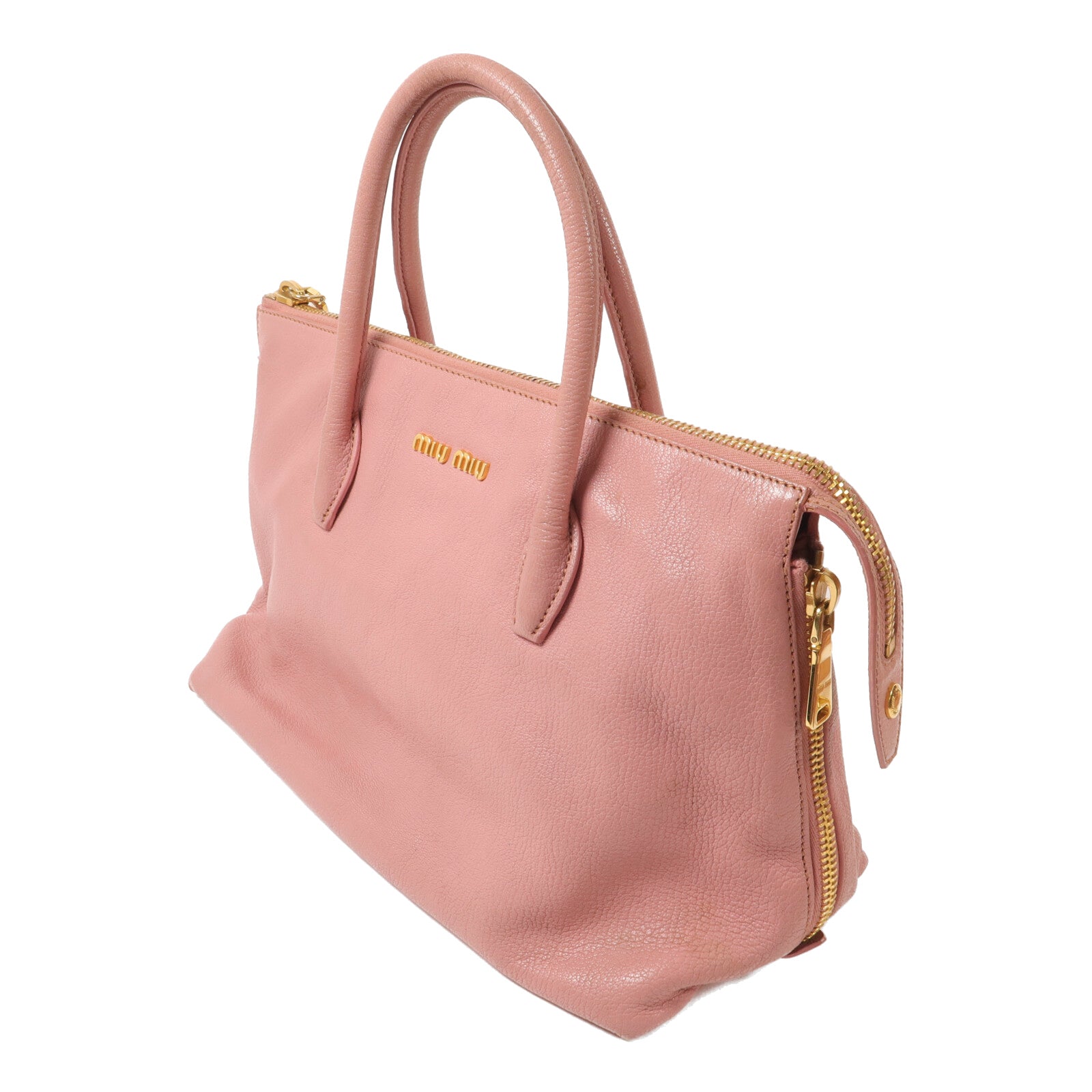 Miu Miu 牛皮皮革Madras手挽肩背兩用袋