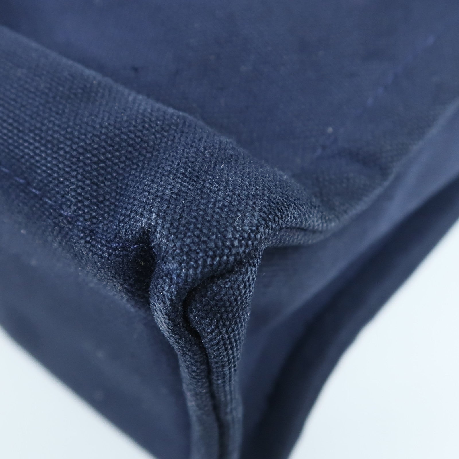 HERMES 帆布Fourre Tout Tote PM銀扣手挽袋Navy/Brown