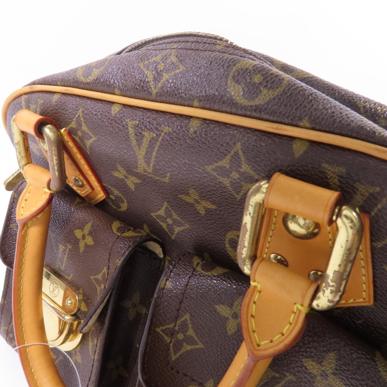 LOUIS VUITTON Monogram Manhattan PM手挽袋棕色
