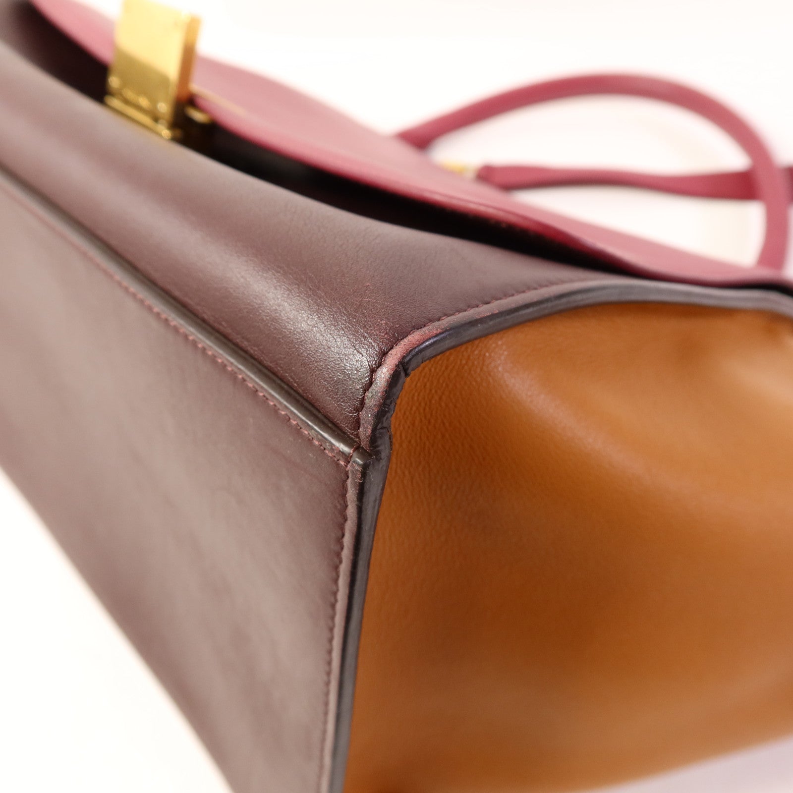 CELINE 牛皮皮革Trapeze金扣手挽肩背兩用袋