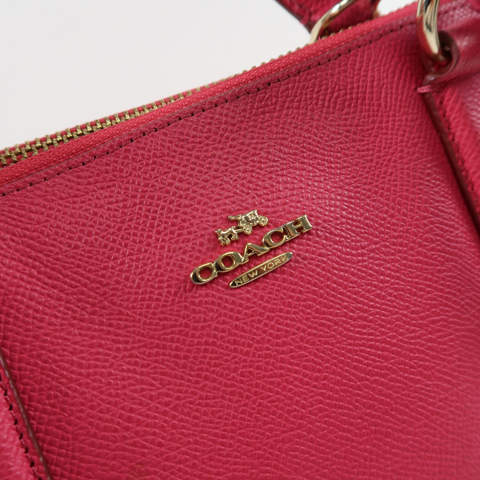 COACH 牛皮皮革2 Way Shoulder金扣手挽肩背兩用袋